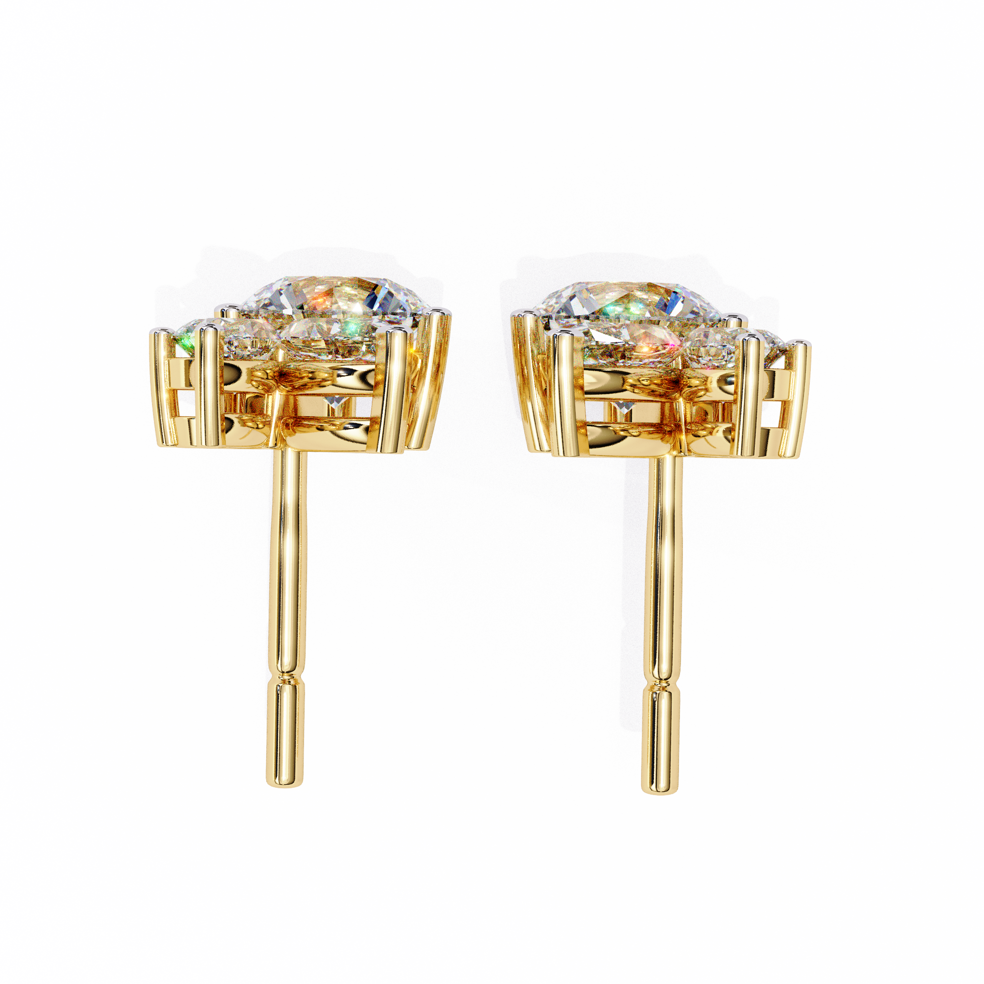 Unique 18K GOLD EARRING WITH LAB-GROWN DIAMOND.