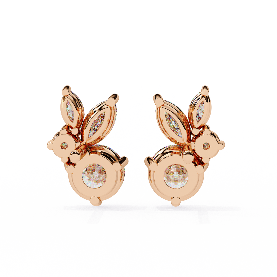 Unique 18K GOLD EARRING WITH LAB-GROWN DIAMOND.