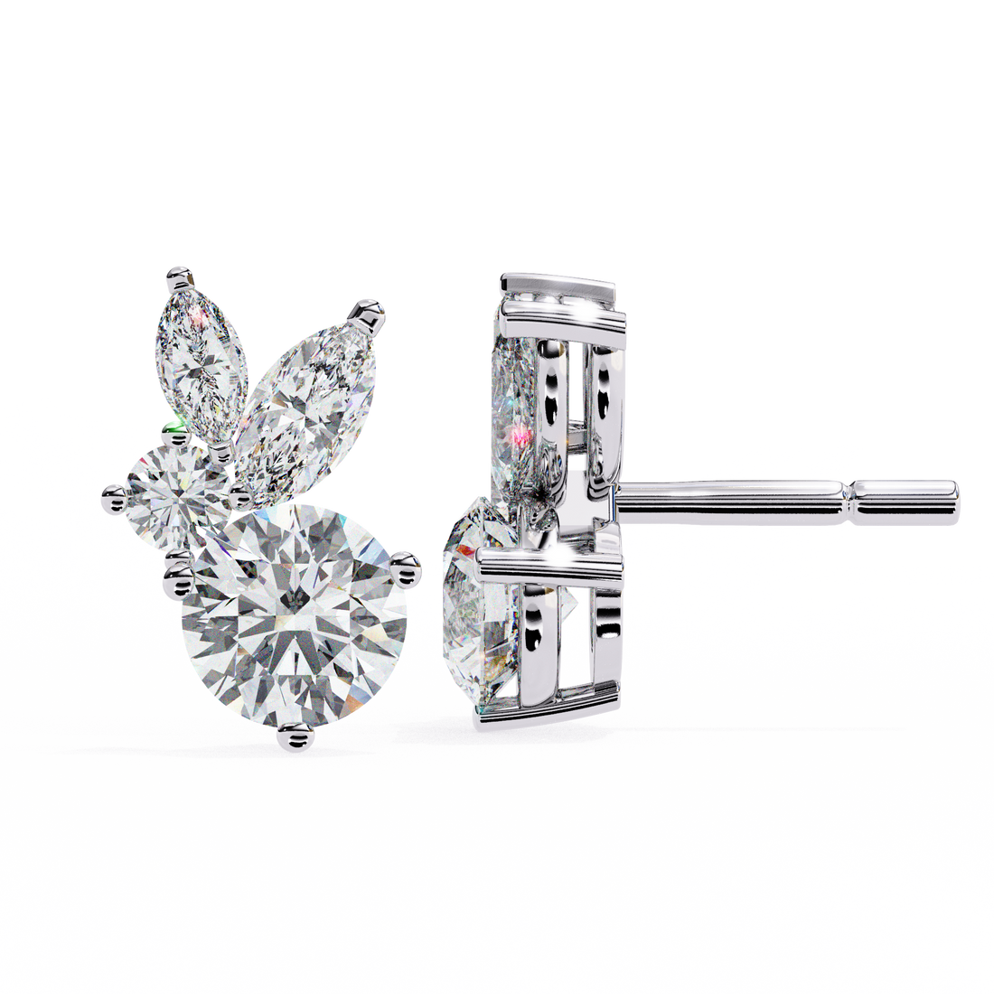 Unique 18K GOLD EARRING WITH LAB-GROWN DIAMOND.