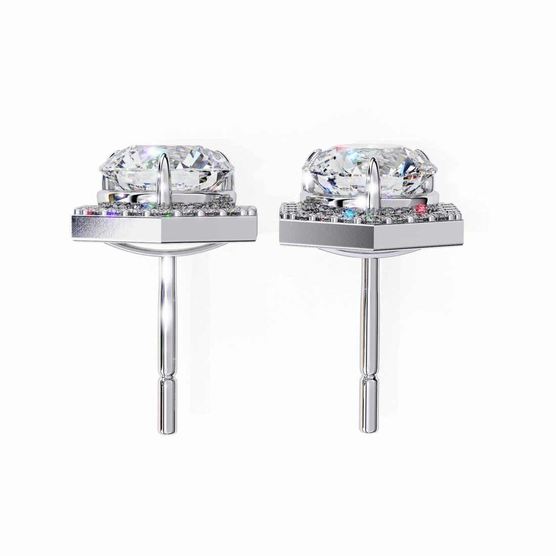 Unique 18K GOLD EARRING WITH LAB-GROWN DIAMOND.
