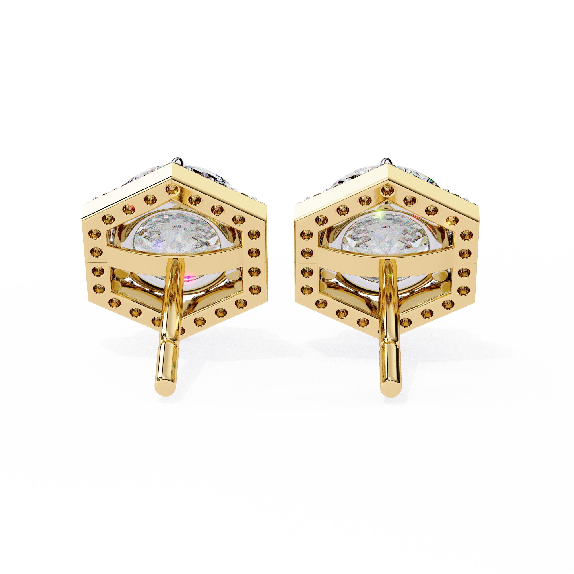 Unique 18K GOLD EARRING WITH LAB-GROWN DIAMOND.