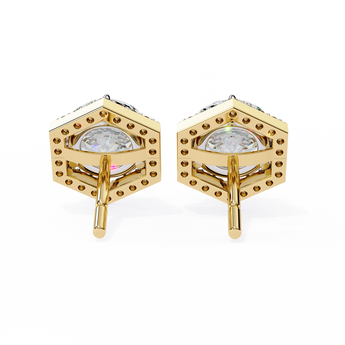 Unique 18K GOLD EARRING WITH LAB-GROWN DIAMOND.