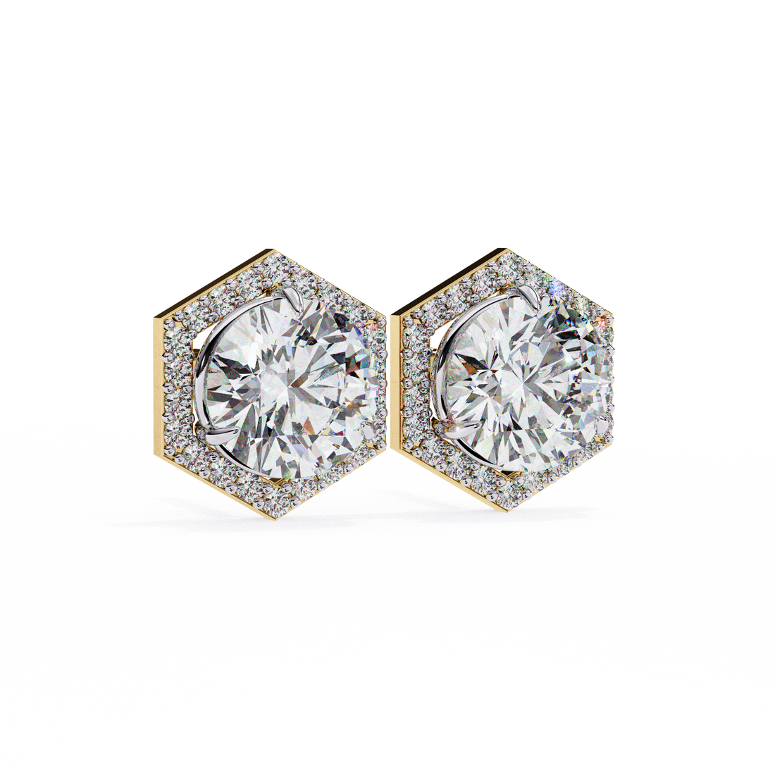 Unique 18K GOLD EARRING WITH LAB-GROWN DIAMOND.