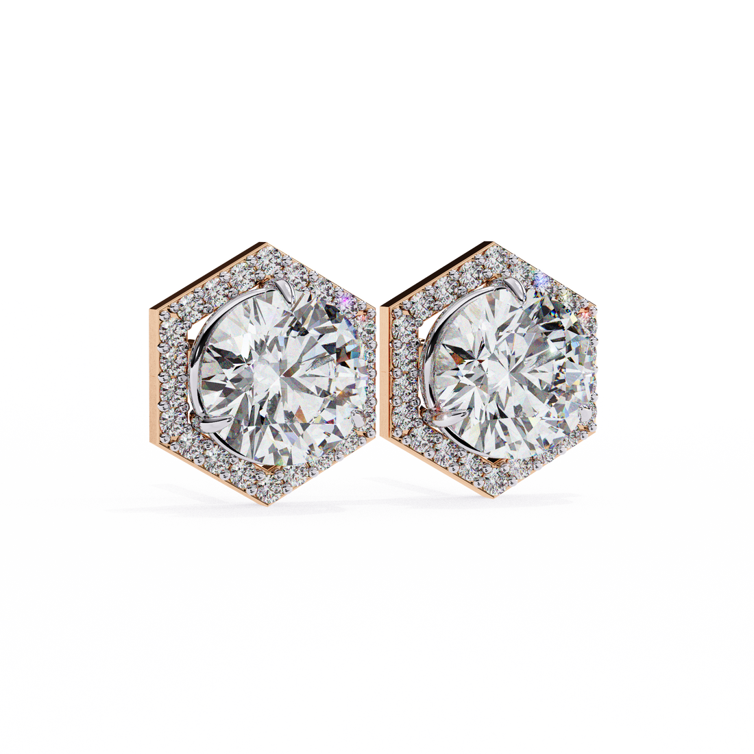 Unique 18K GOLD EARRING WITH LAB-GROWN DIAMOND.