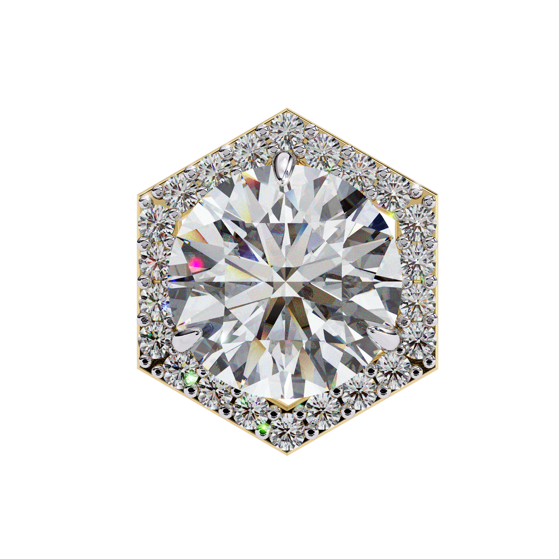 Unique 18K GOLD EARRING WITH LAB-GROWN DIAMOND.