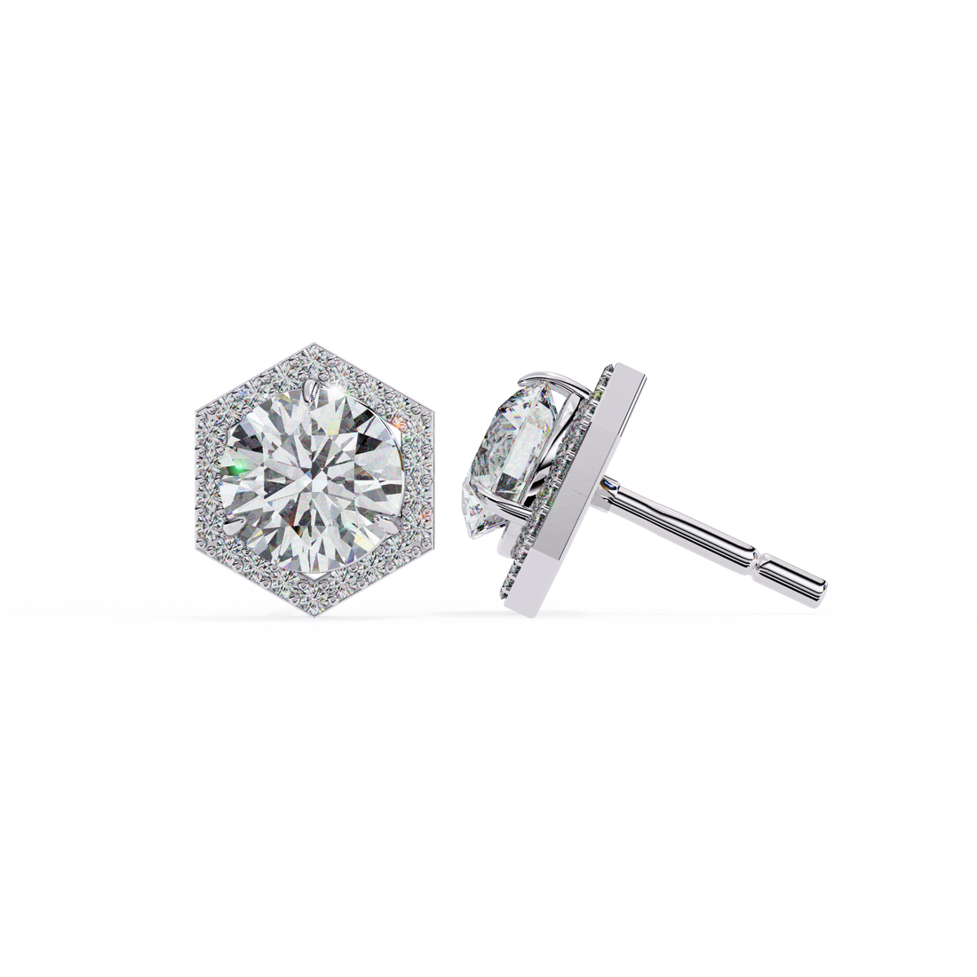 Unique 18K GOLD EARRING WITH LAB-GROWN DIAMOND.