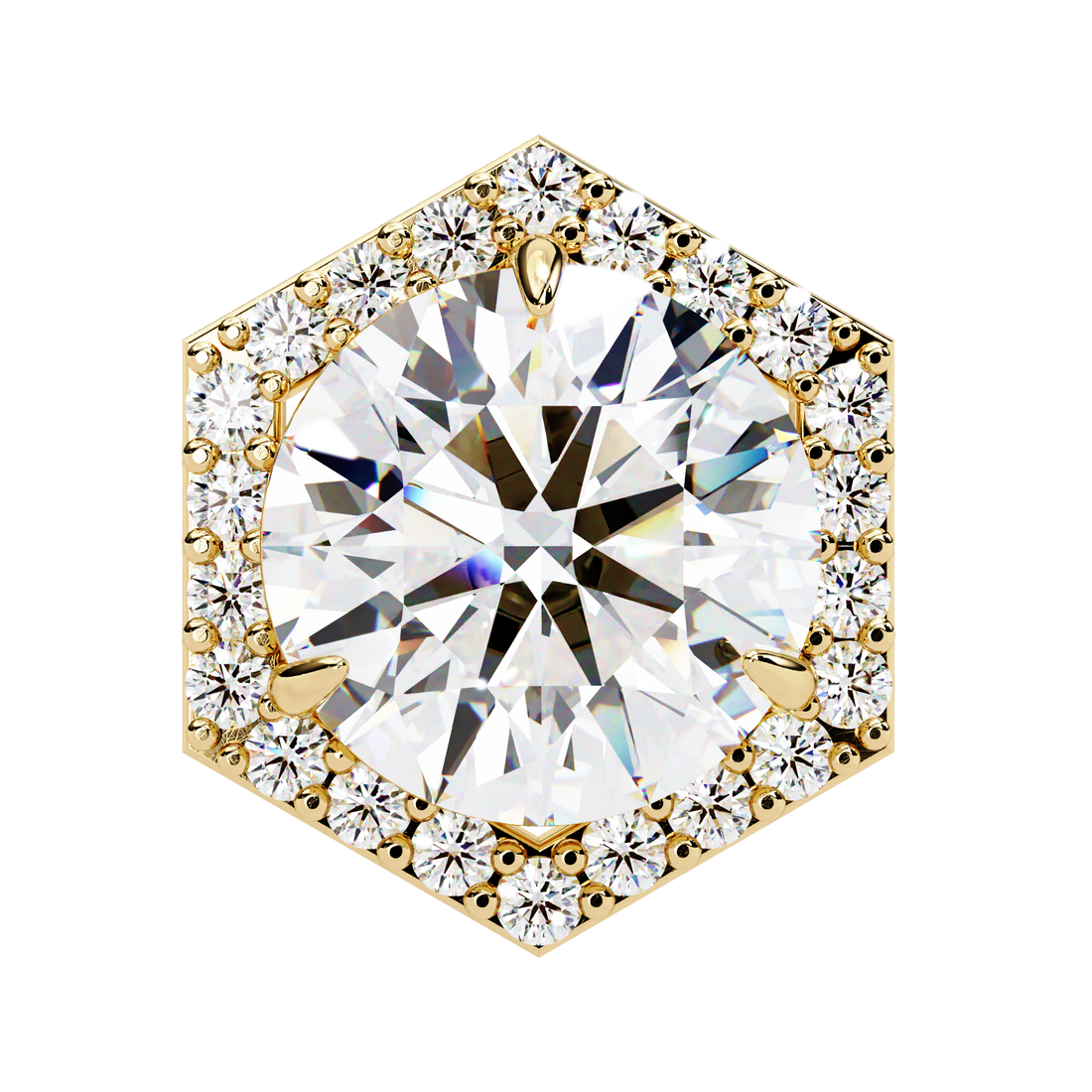 Unique 18K GOLD EARRING WITH LAB-GROWN DIAMOND.