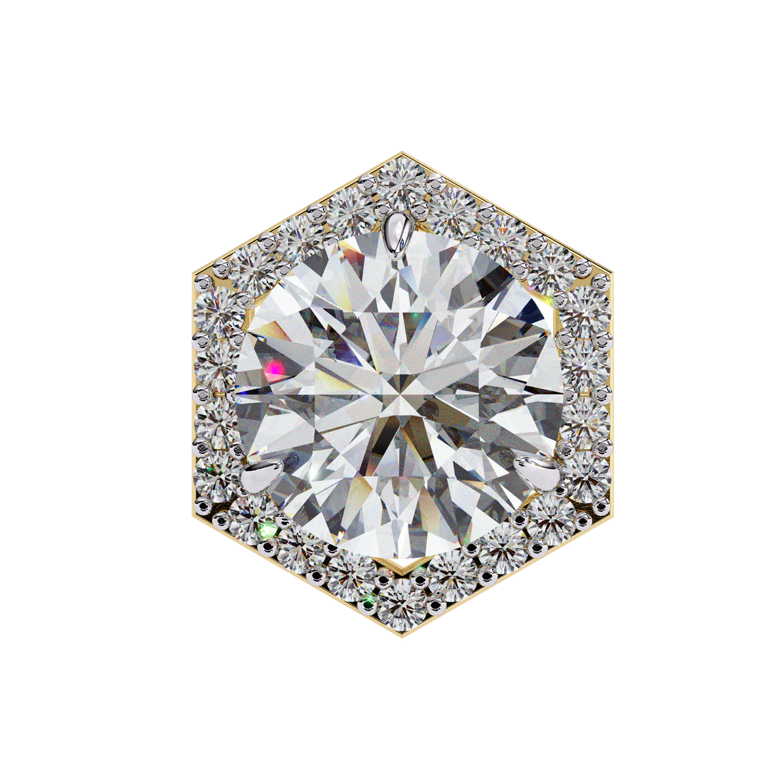 Unique 18K GOLD EARRING WITH LAB-GROWN DIAMOND.