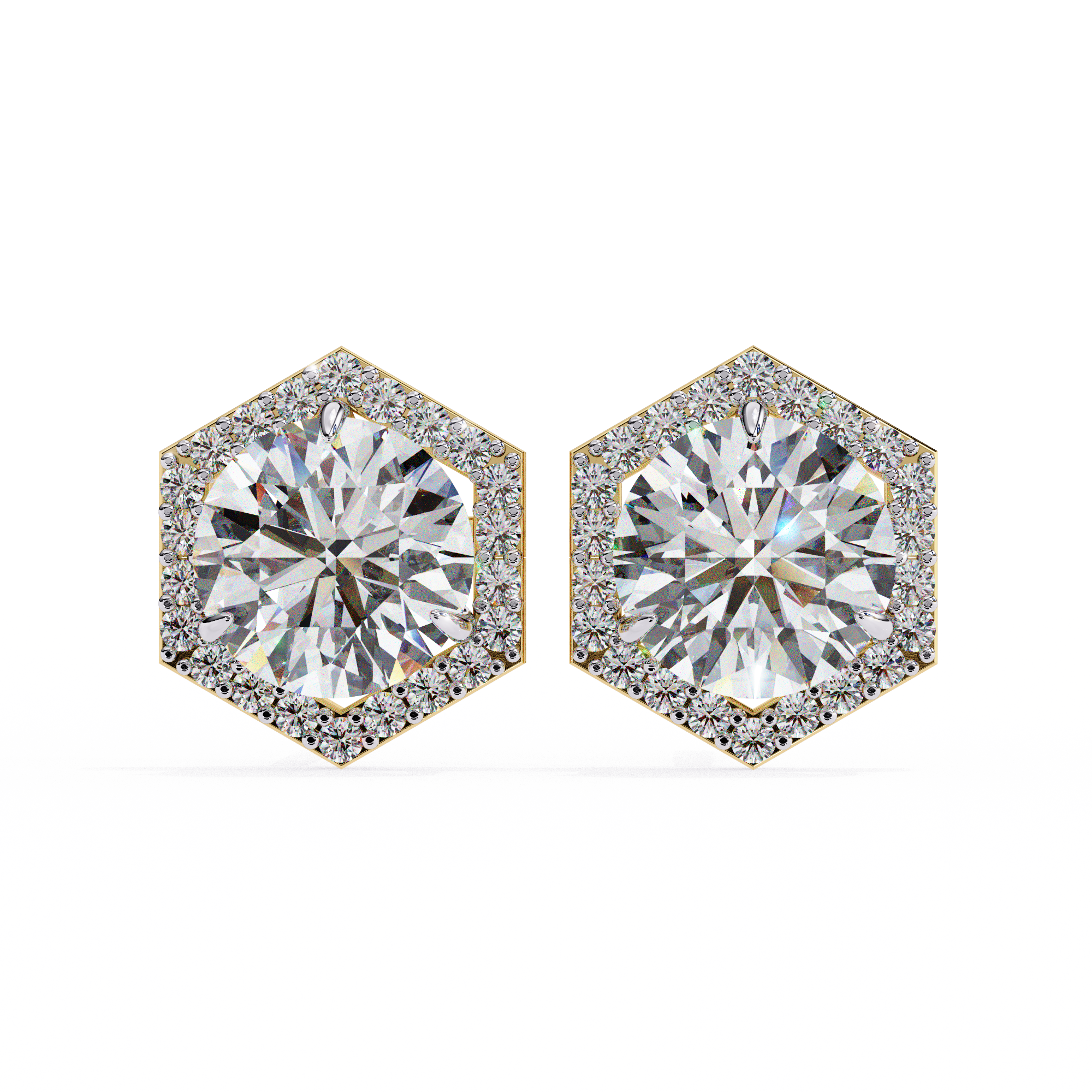 Unique 18K GOLD EARRING WITH LAB-GROWN DIAMOND.