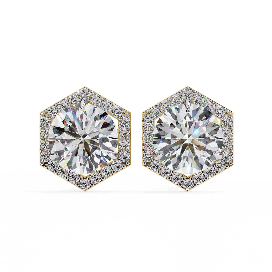 Unique 18K GOLD EARRING WITH LAB-GROWN DIAMOND.