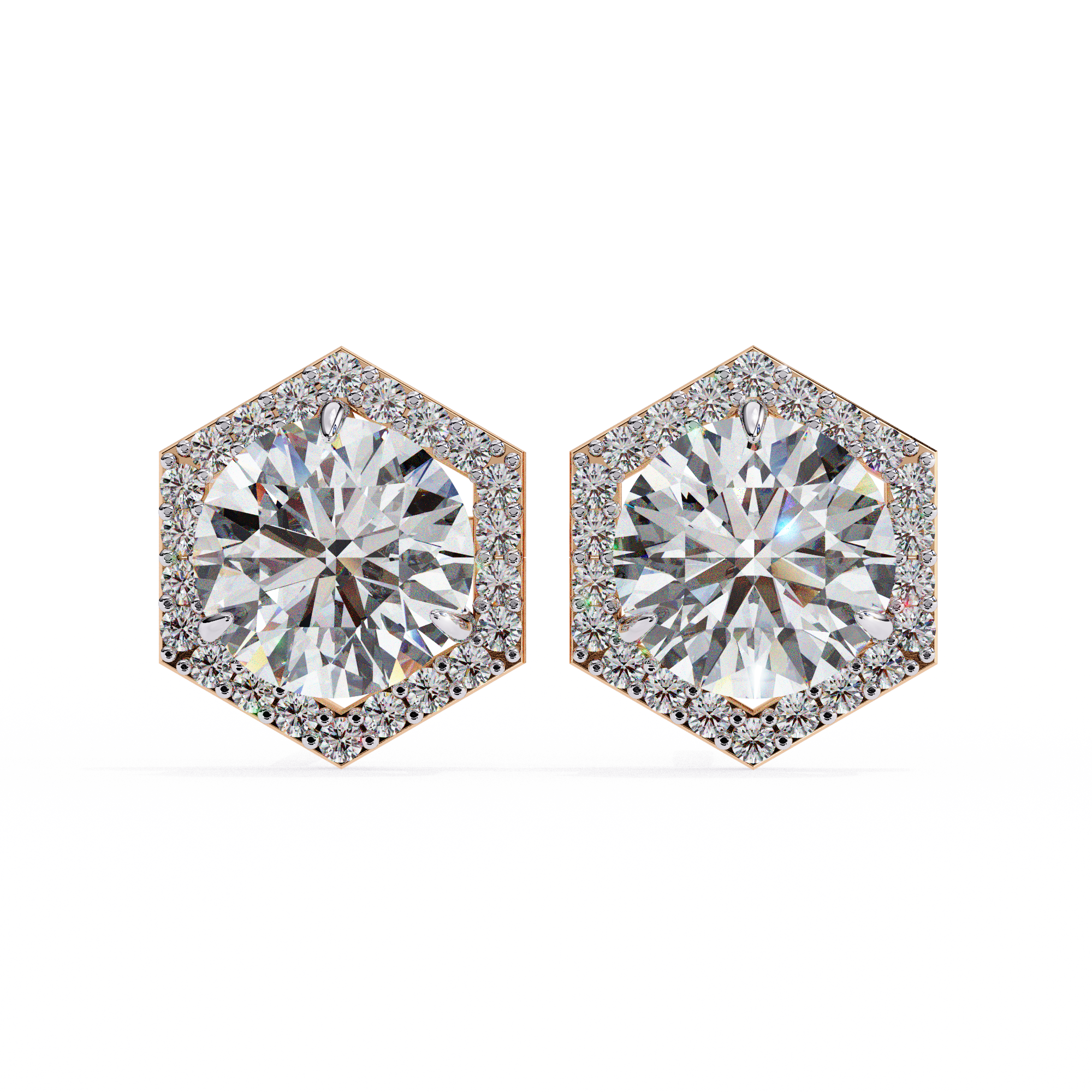 Unique 18K GOLD EARRING WITH LAB-GROWN DIAMOND.