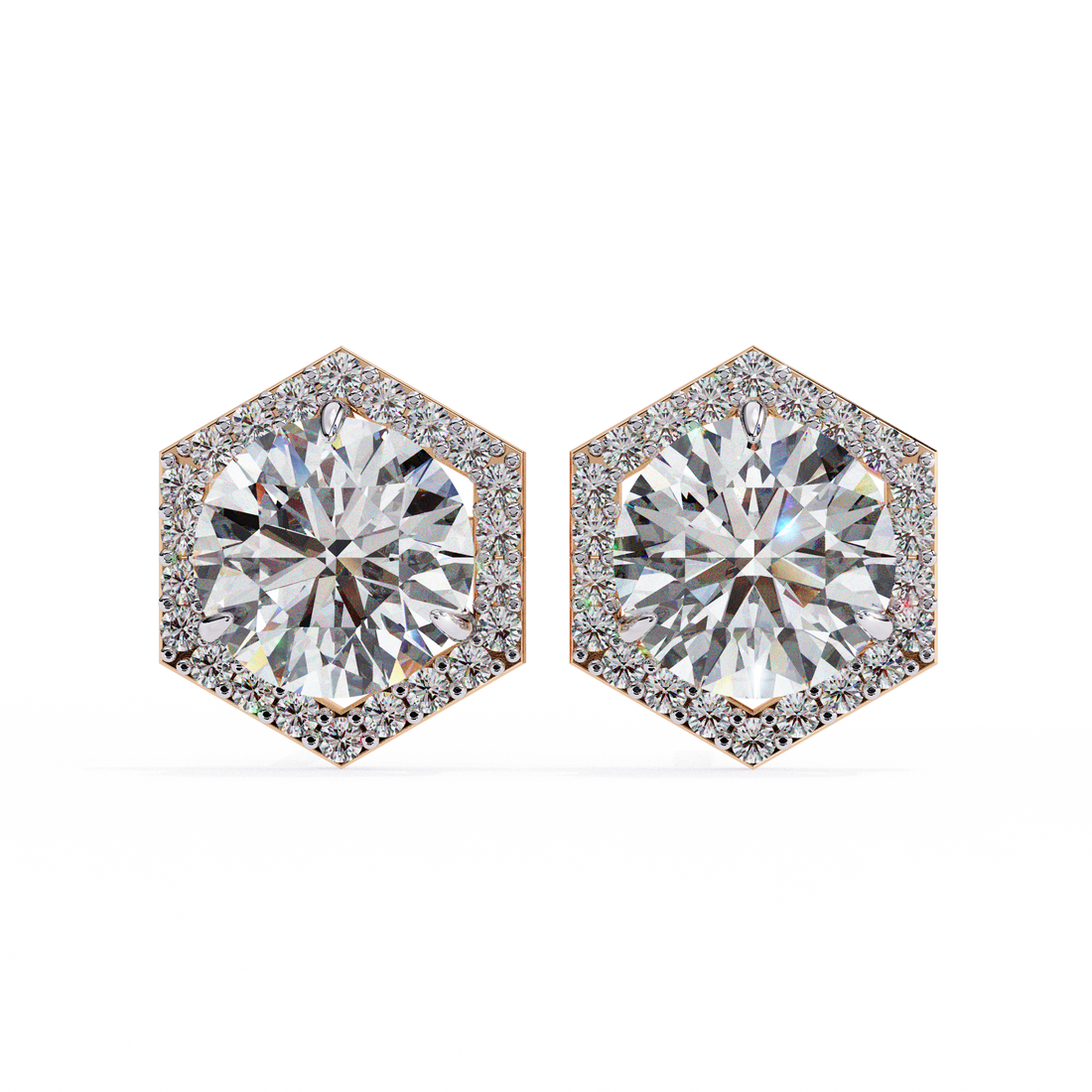 Unique 18K GOLD EARRING WITH LAB-GROWN DIAMOND.