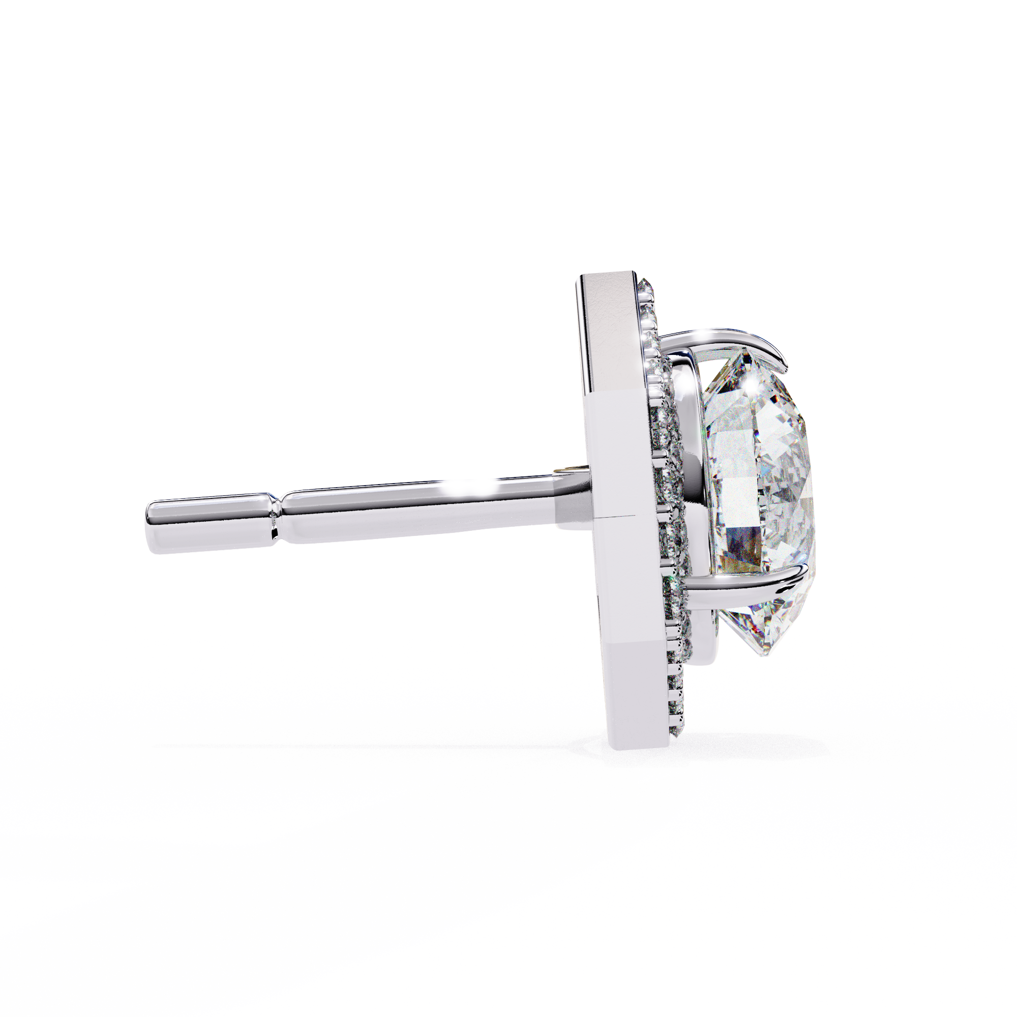 Unique 18K GOLD EARRING WITH LAB-GROWN DIAMOND.