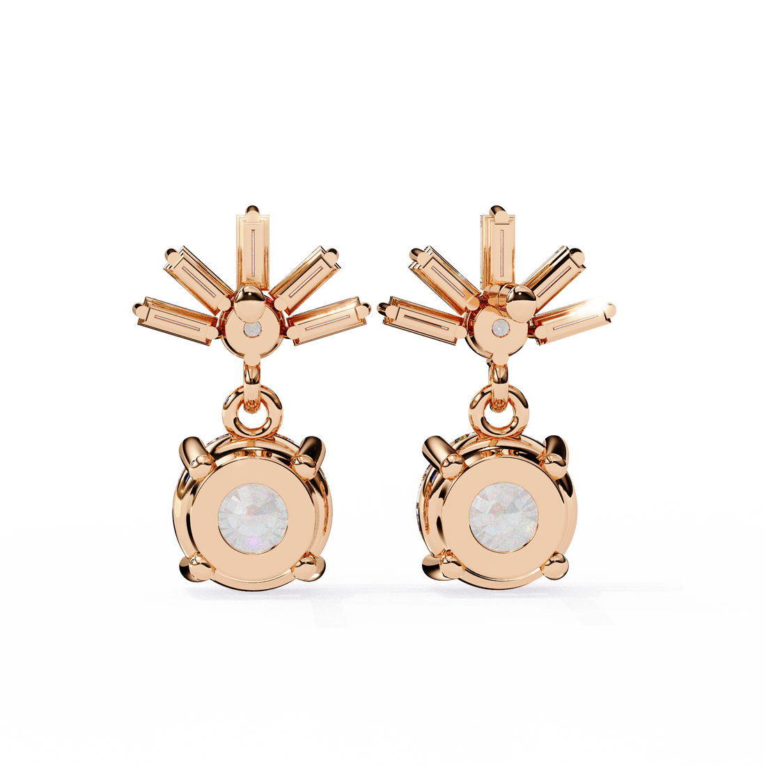 Unique 18K GOLD EARRING WITH LAB-GROWN DIAMOND.