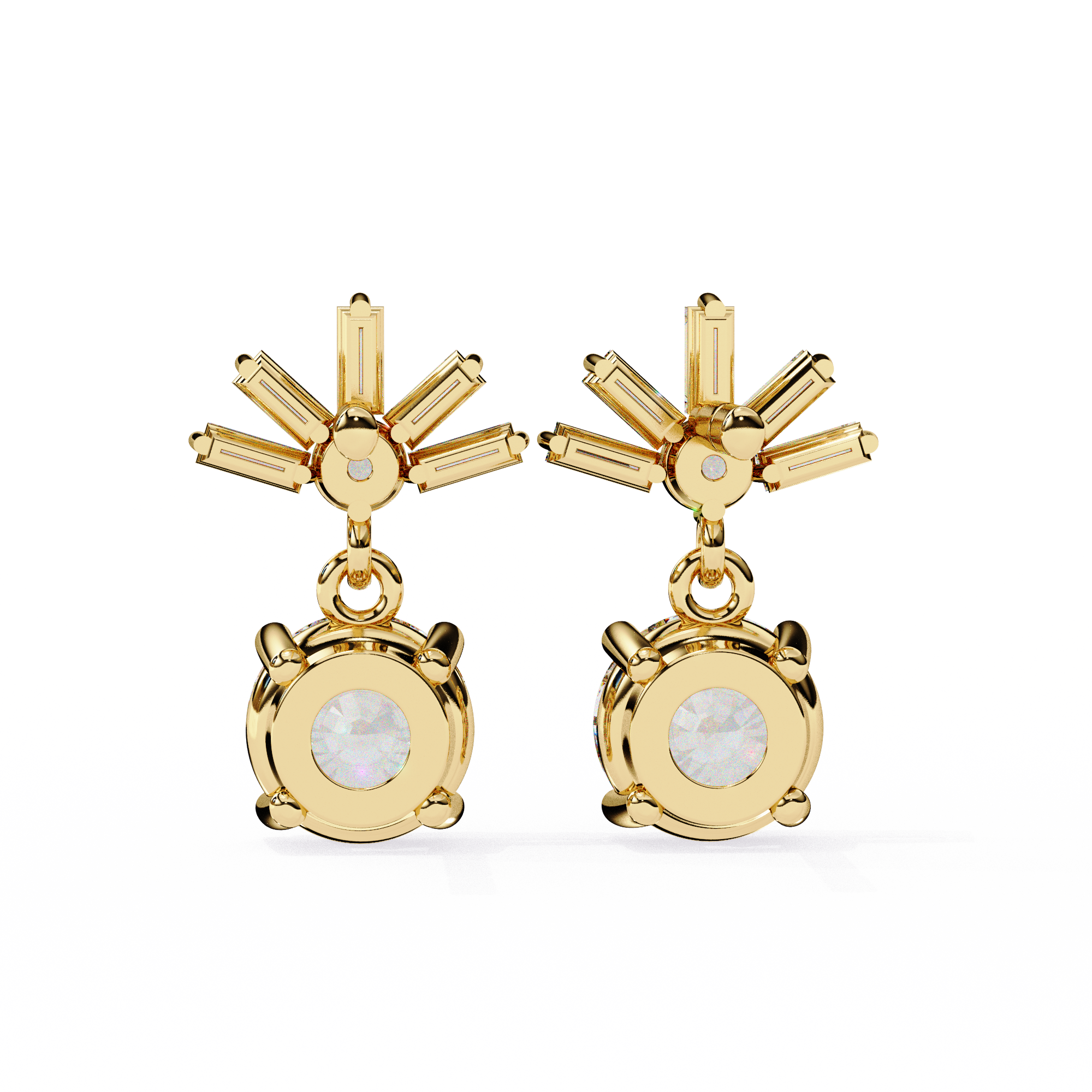 Unique 18K GOLD EARRING WITH LAB-GROWN DIAMOND.
