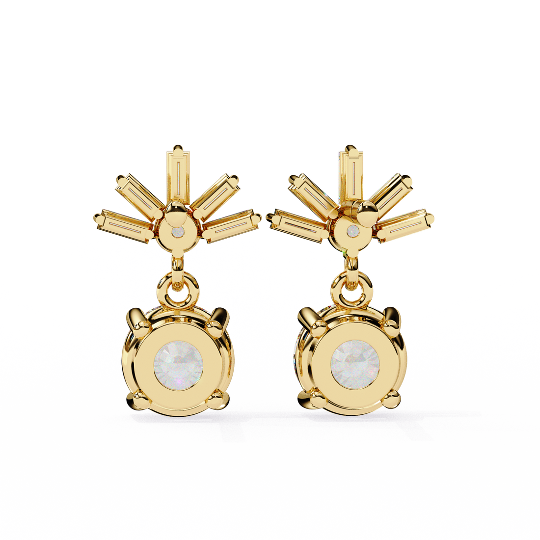 Unique 18K GOLD EARRING WITH LAB-GROWN DIAMOND.