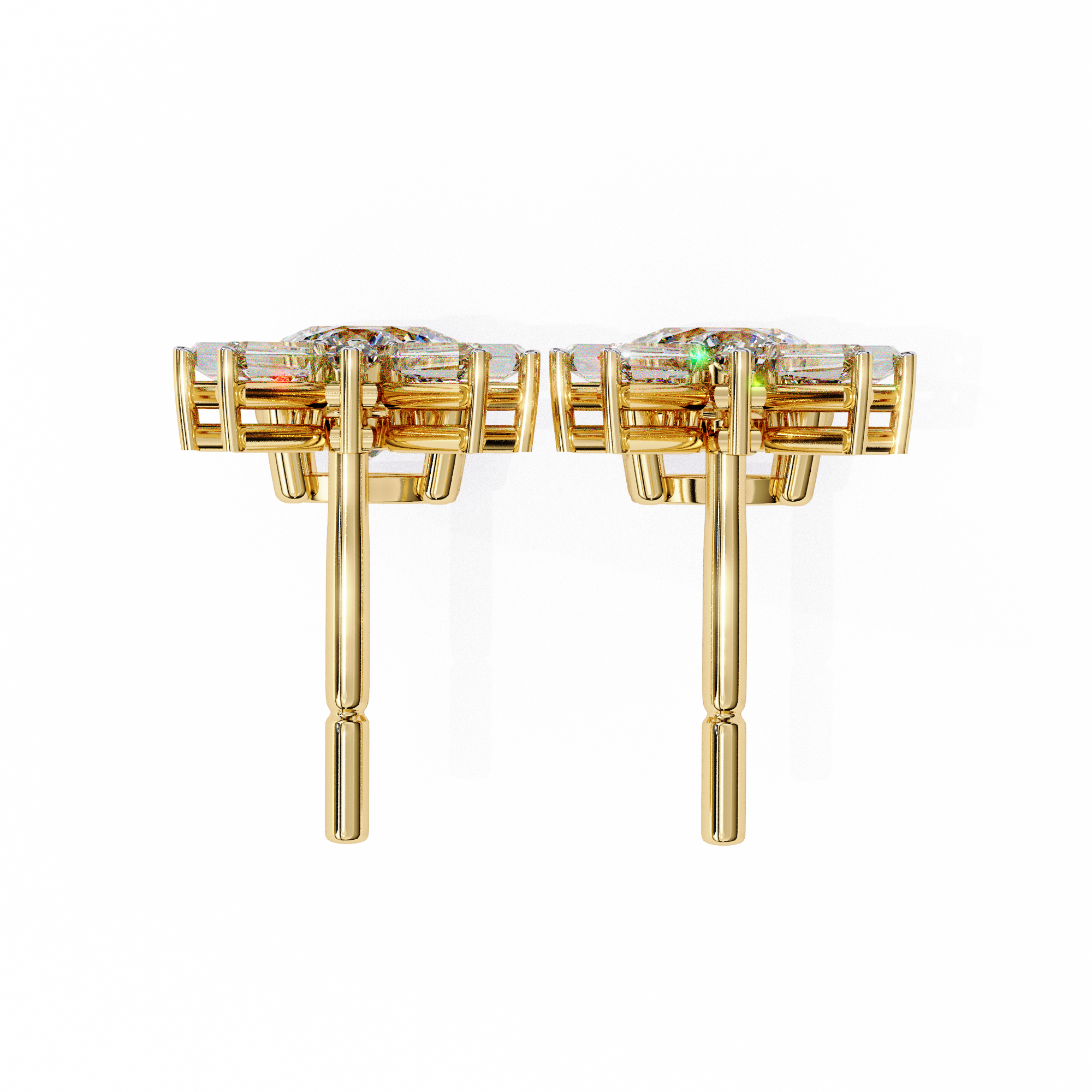 Unique 18K GOLD EARRING WITH LAB-GROWN DIAMOND.