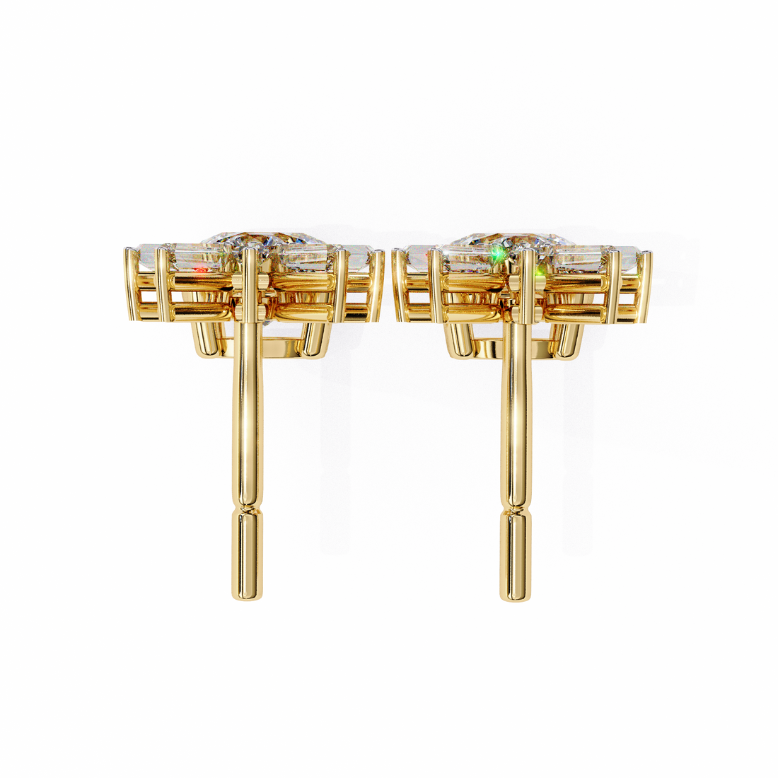 Unique 18K GOLD EARRING WITH LAB-GROWN DIAMOND.
