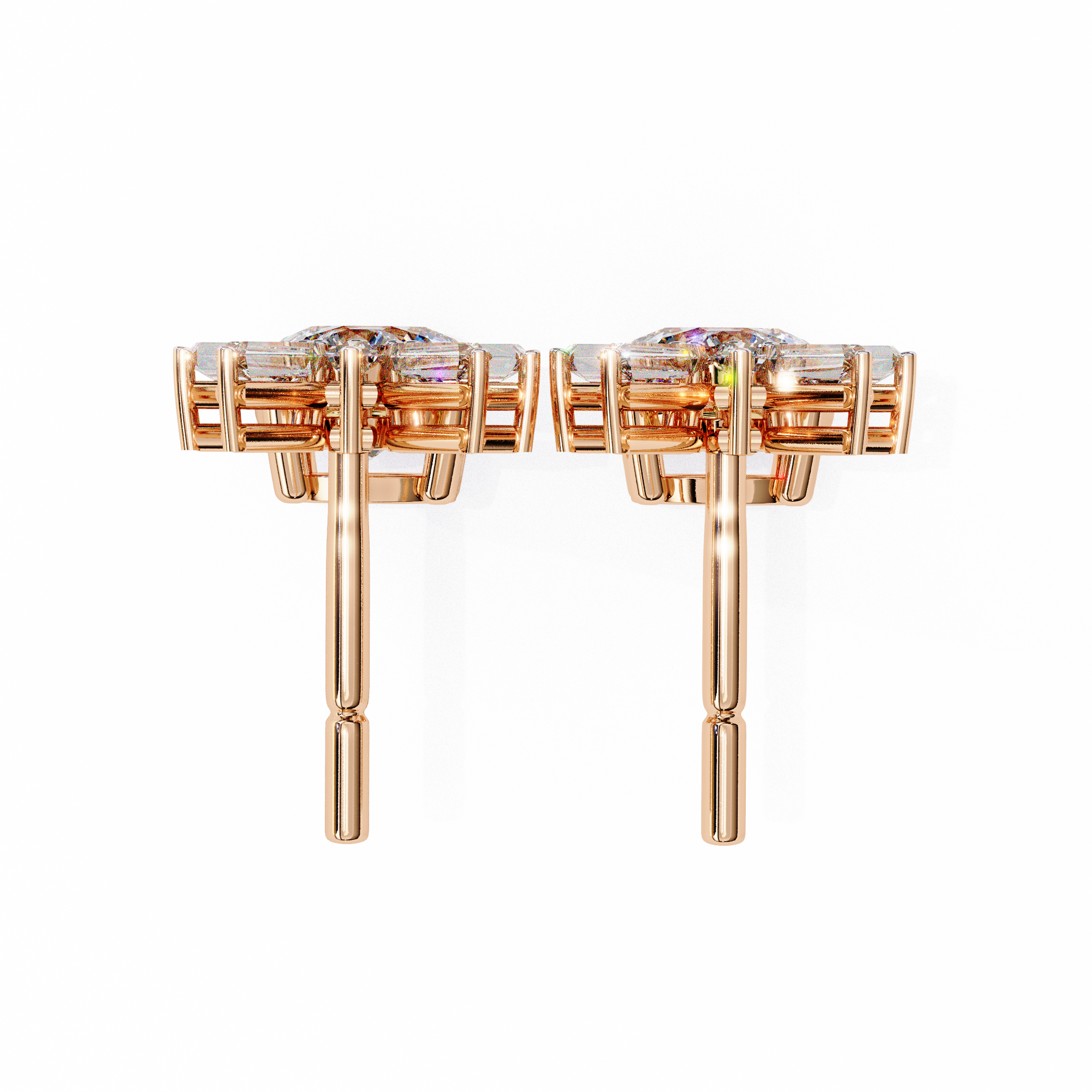 Unique 18K GOLD EARRING WITH LAB-GROWN DIAMOND.