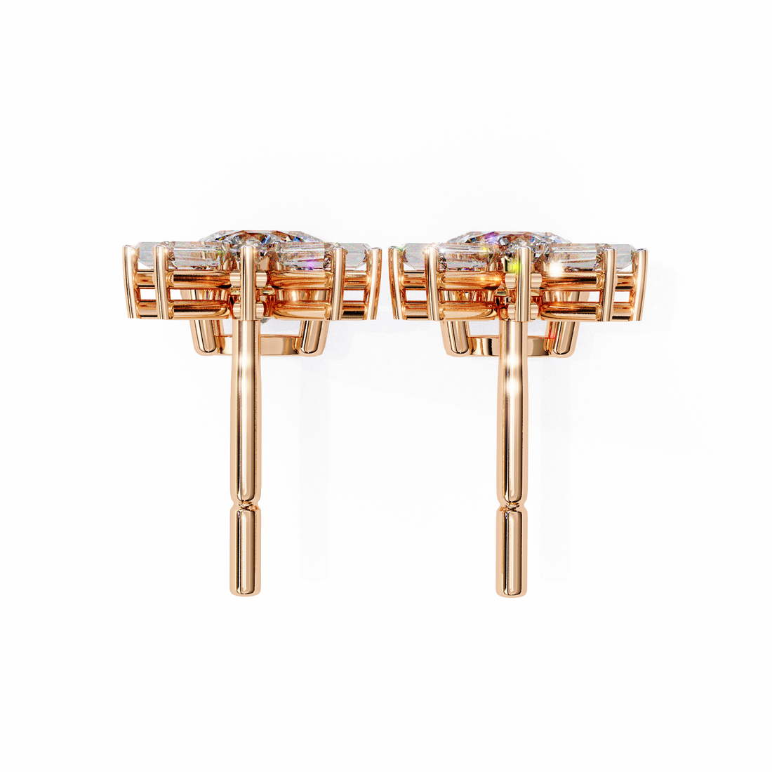 Unique 18K GOLD EARRING WITH LAB-GROWN DIAMOND.