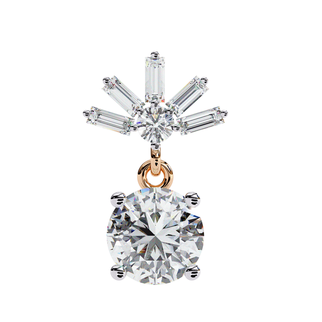 Unique 18K GOLD EARRING WITH LAB-GROWN DIAMOND.