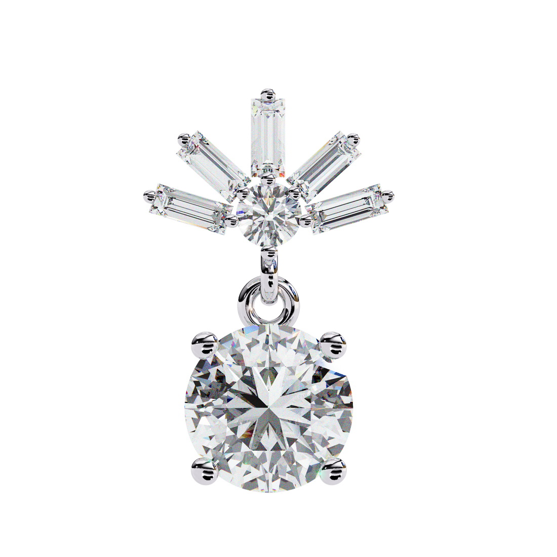Unique 18K GOLD EARRING WITH LAB-GROWN DIAMOND.