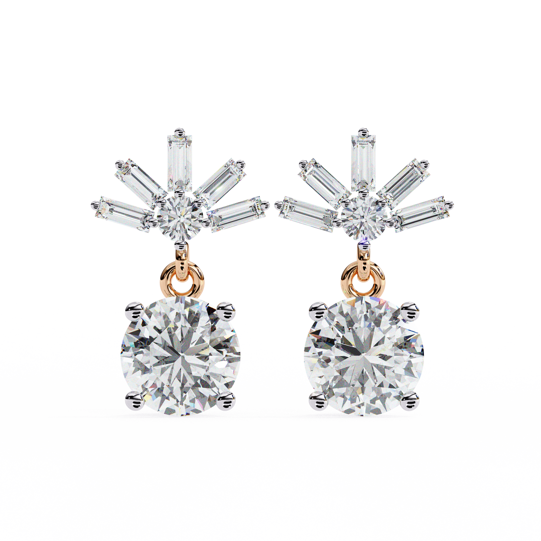 Unique 18K GOLD EARRING WITH LAB-GROWN DIAMOND.