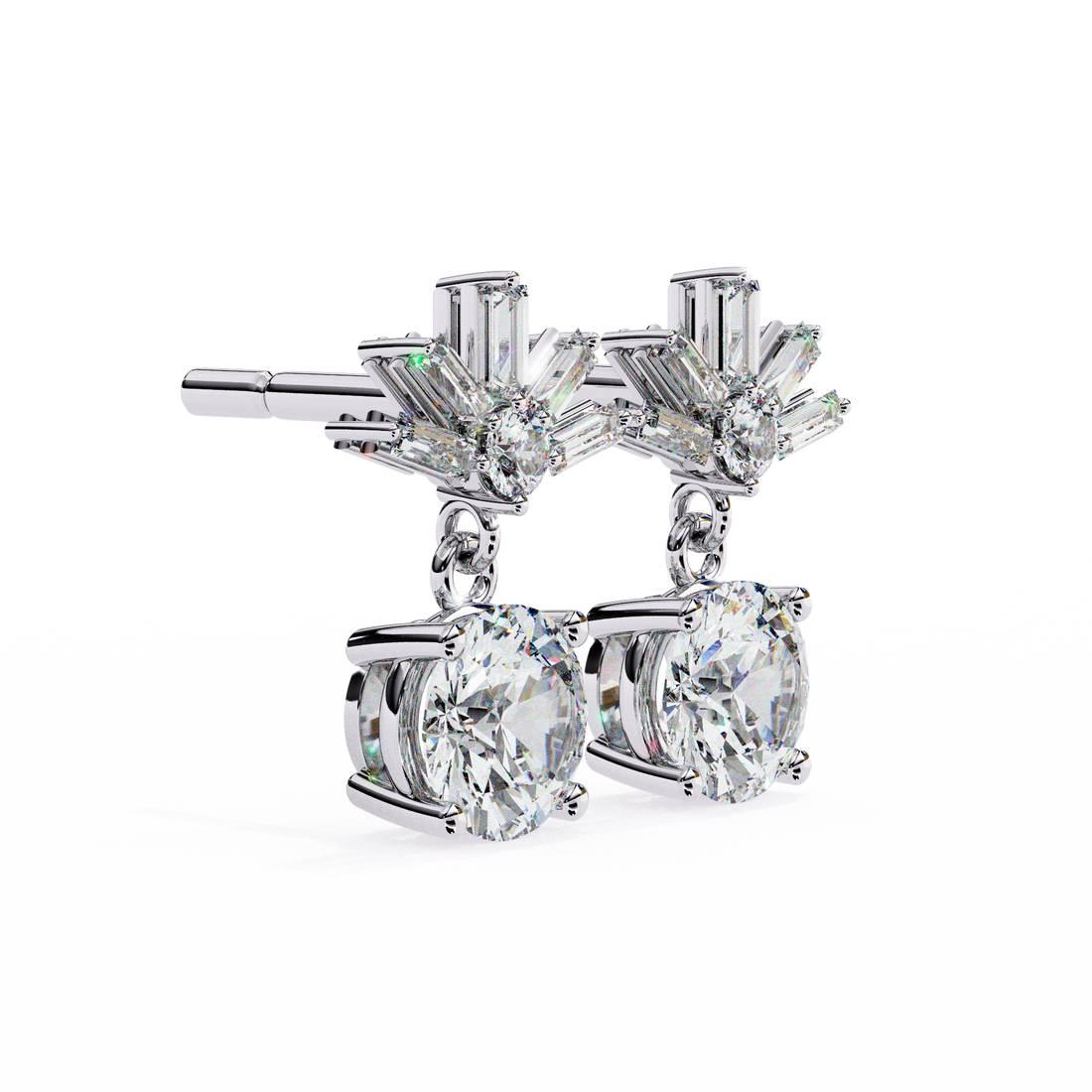 Unique 18K GOLD EARRING WITH LAB-GROWN DIAMOND.