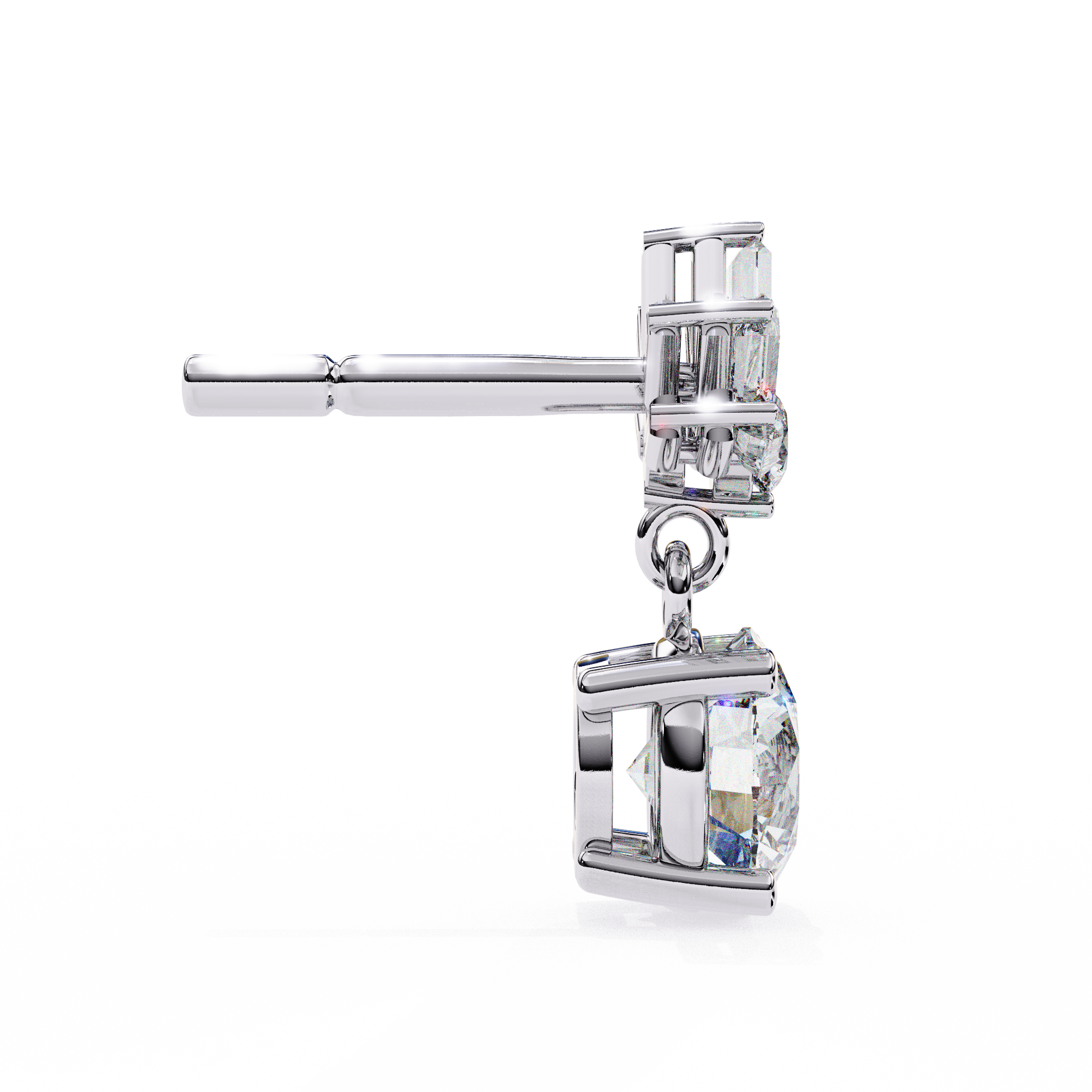 Unique 18K GOLD EARRING WITH LAB-GROWN DIAMOND.