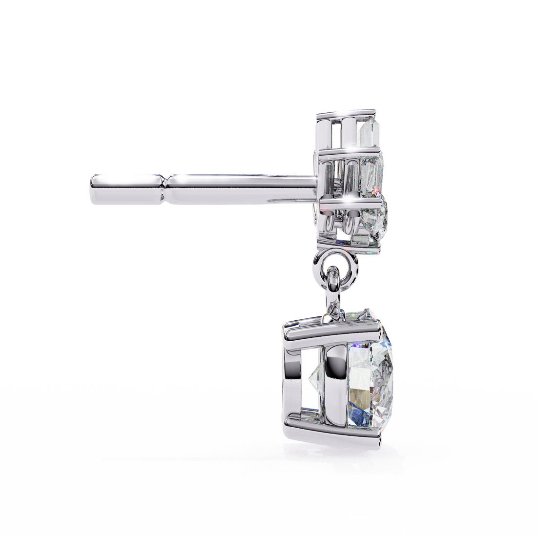 Unique 18K GOLD EARRING WITH LAB-GROWN DIAMOND.