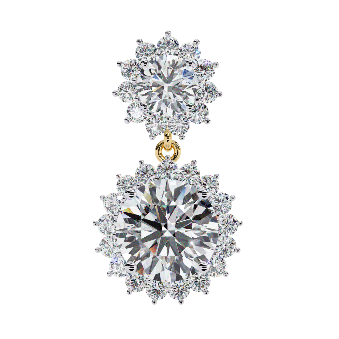 Unique 18K GOLD EARRING WITH LAB-GROWN DIAMOND.