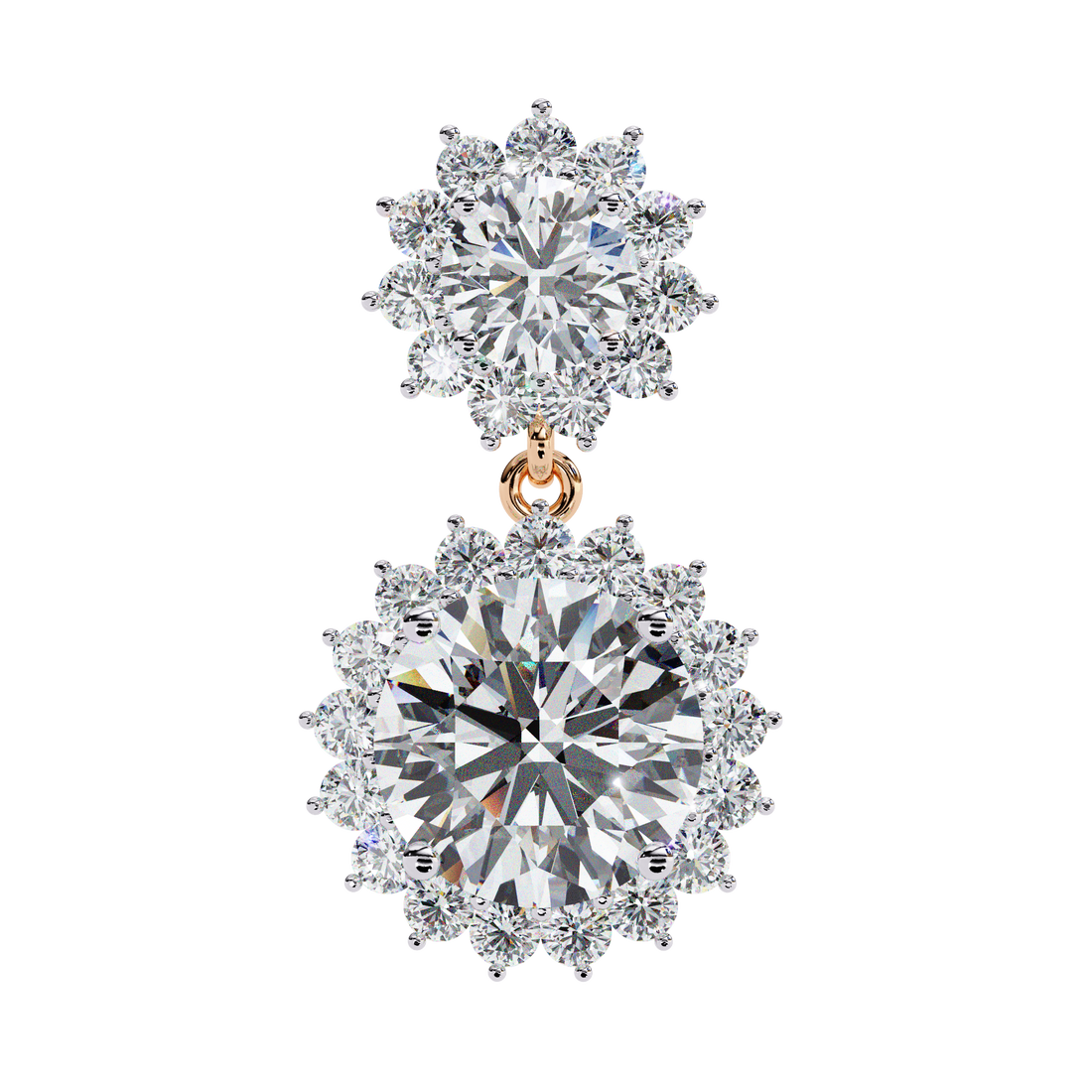 Unique 18K GOLD EARRING WITH LAB-GROWN DIAMOND.