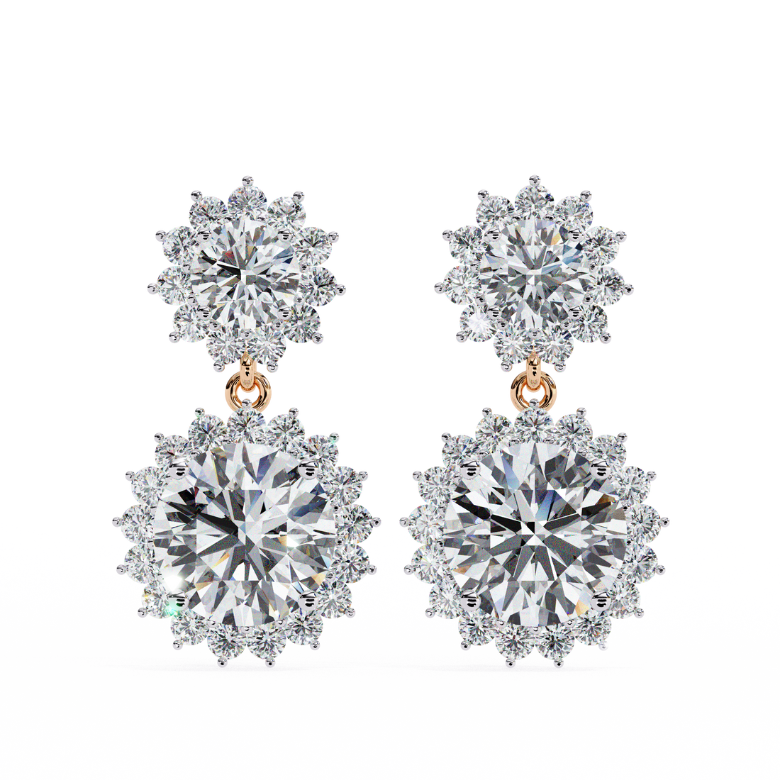 Unique 18K GOLD EARRING WITH LAB-GROWN DIAMOND.