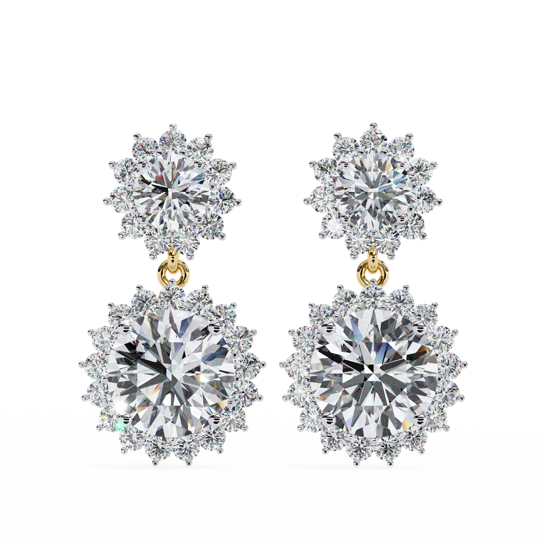 Unique 18K GOLD EARRING WITH LAB-GROWN DIAMOND.