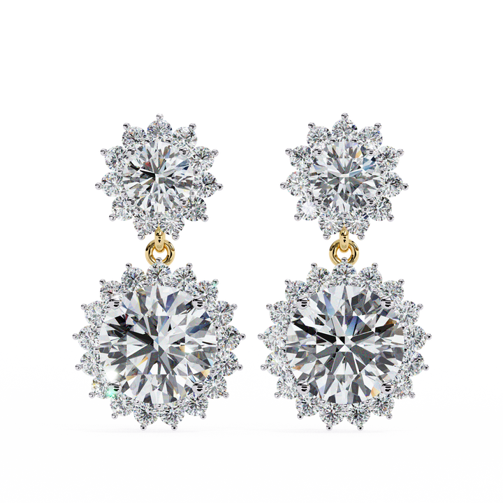 Unique 18K GOLD EARRING WITH LAB-GROWN DIAMOND.