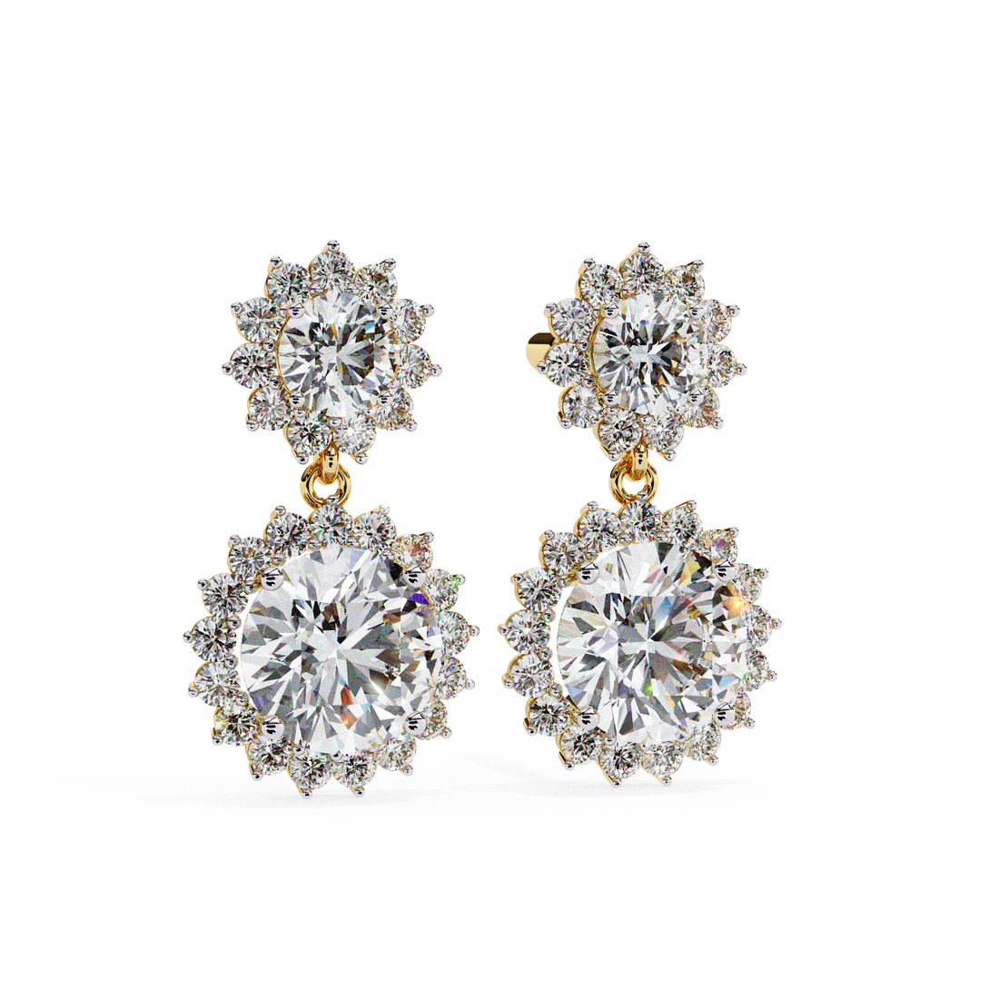 Unique 18K GOLD EARRING WITH LAB-GROWN DIAMOND.