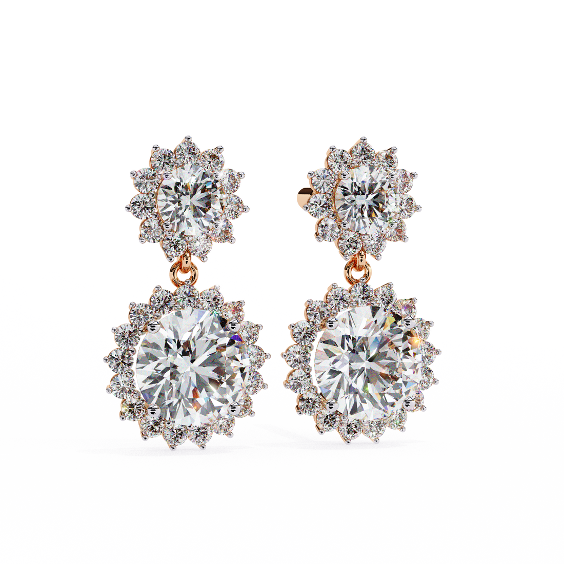 Unique 18K GOLD EARRING WITH LAB-GROWN DIAMOND.