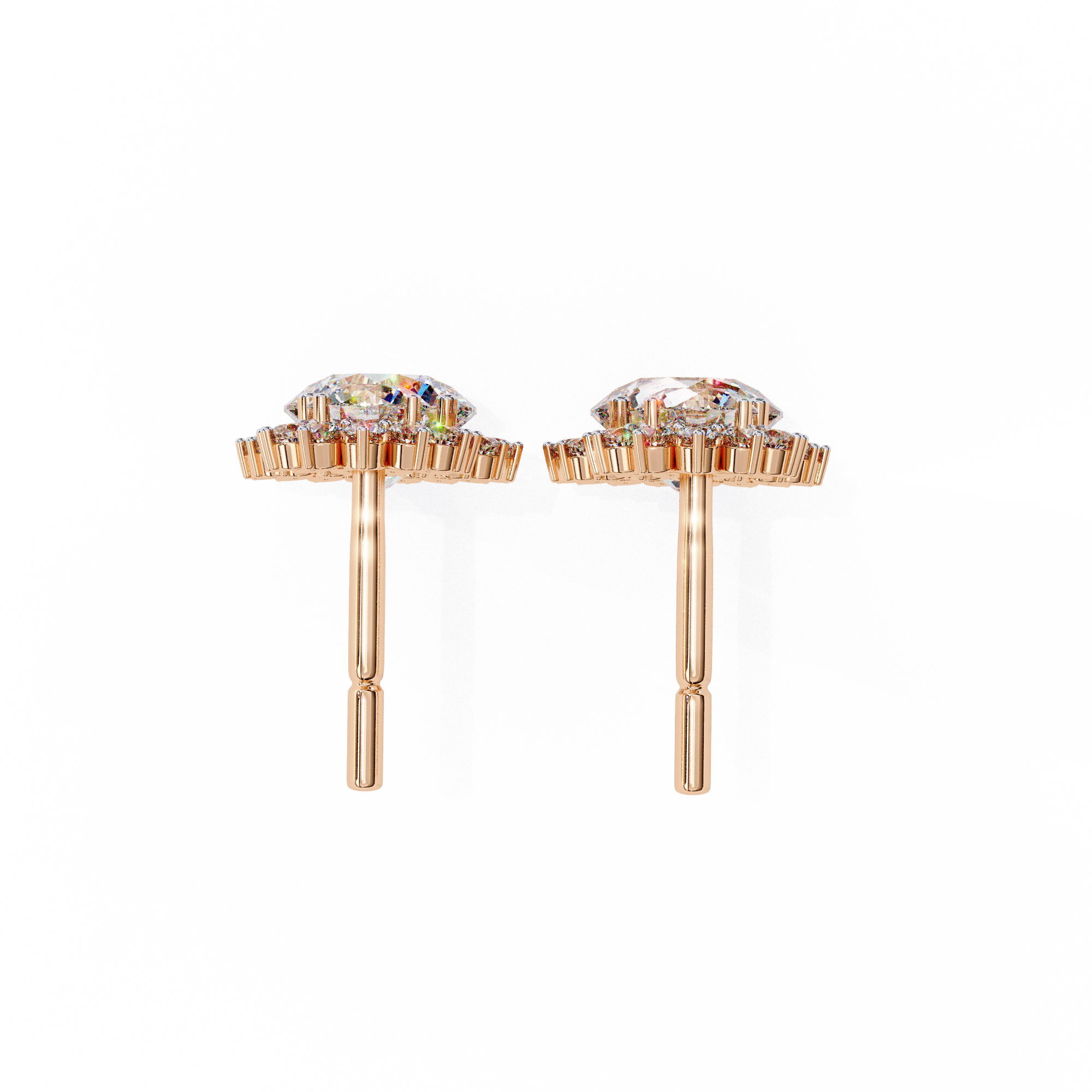 Unique 18K GOLD EARRING WITH LAB-GROWN DIAMOND.