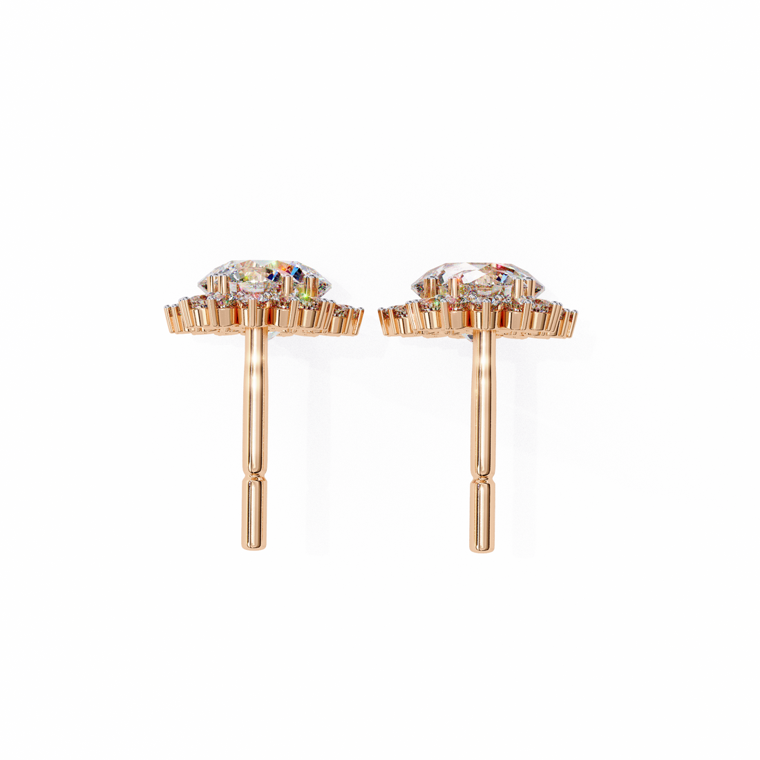 Unique 18K GOLD EARRING WITH LAB-GROWN DIAMOND.