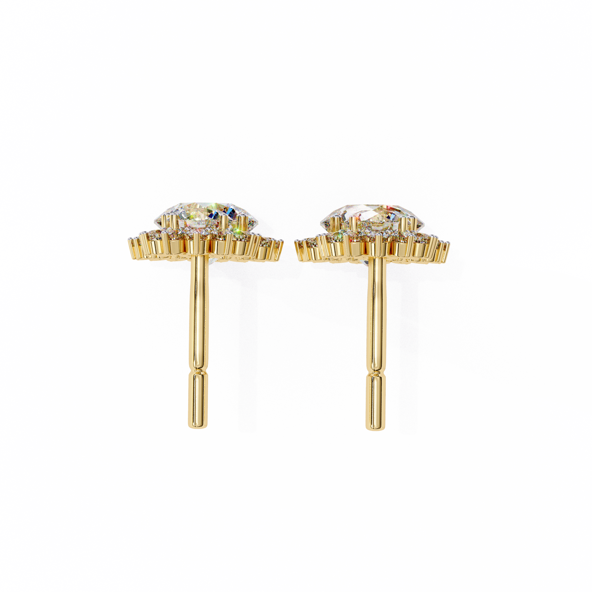 Unique 18K GOLD EARRING WITH LAB-GROWN DIAMOND.