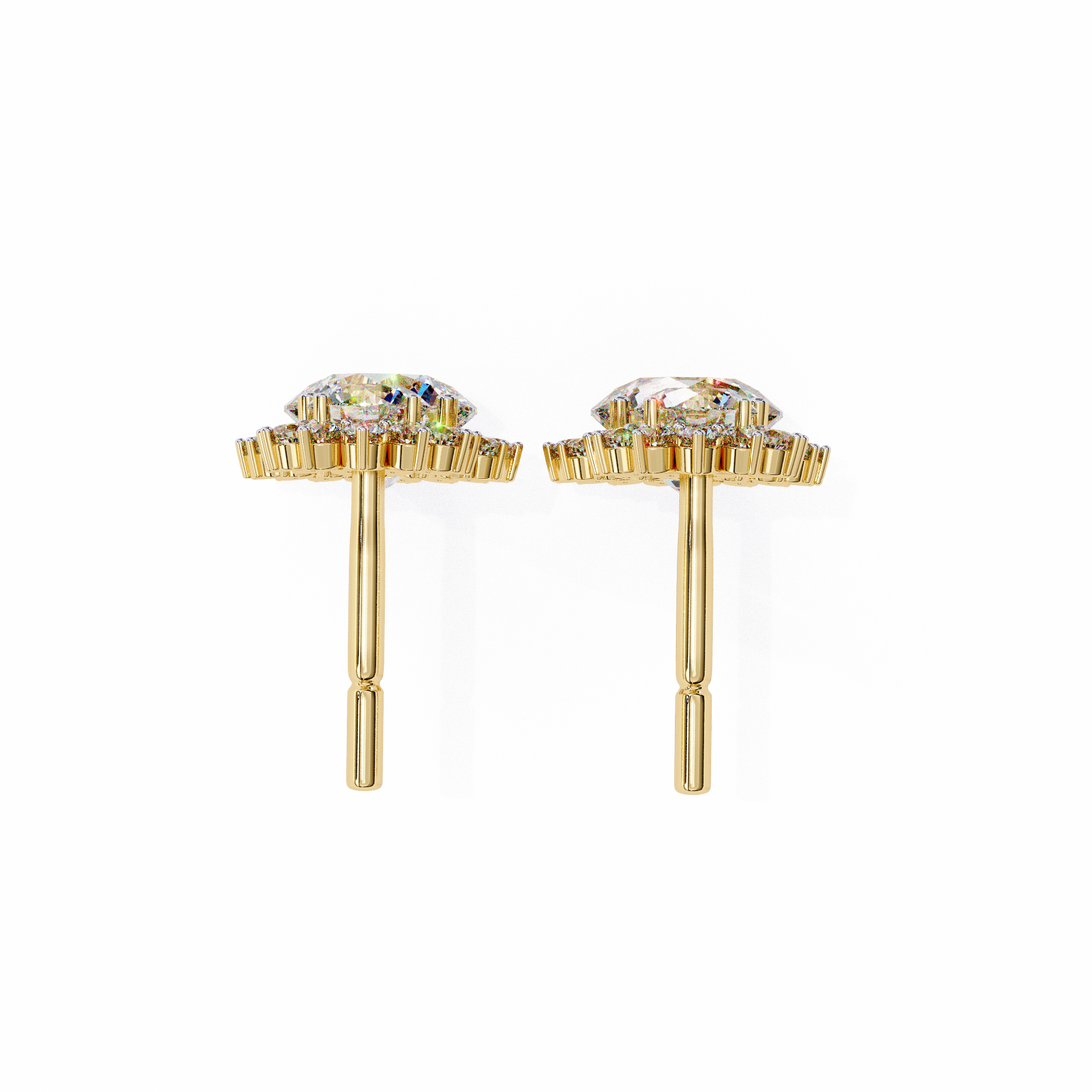 Unique 18K GOLD EARRING WITH LAB-GROWN DIAMOND.