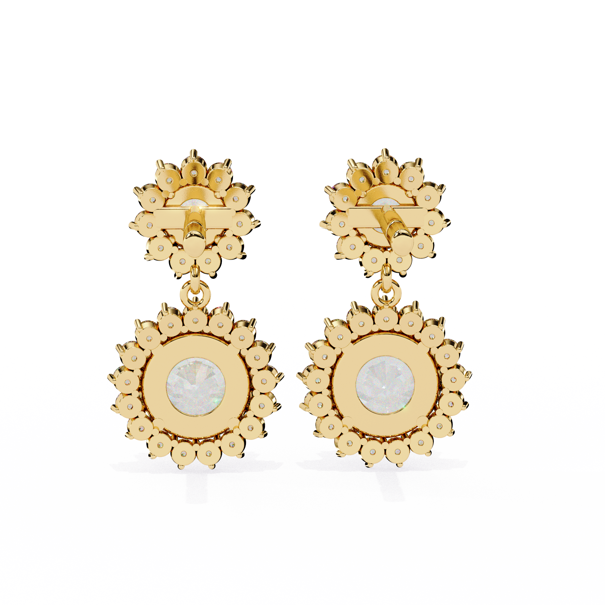 Unique 18K GOLD EARRING WITH LAB-GROWN DIAMOND.
