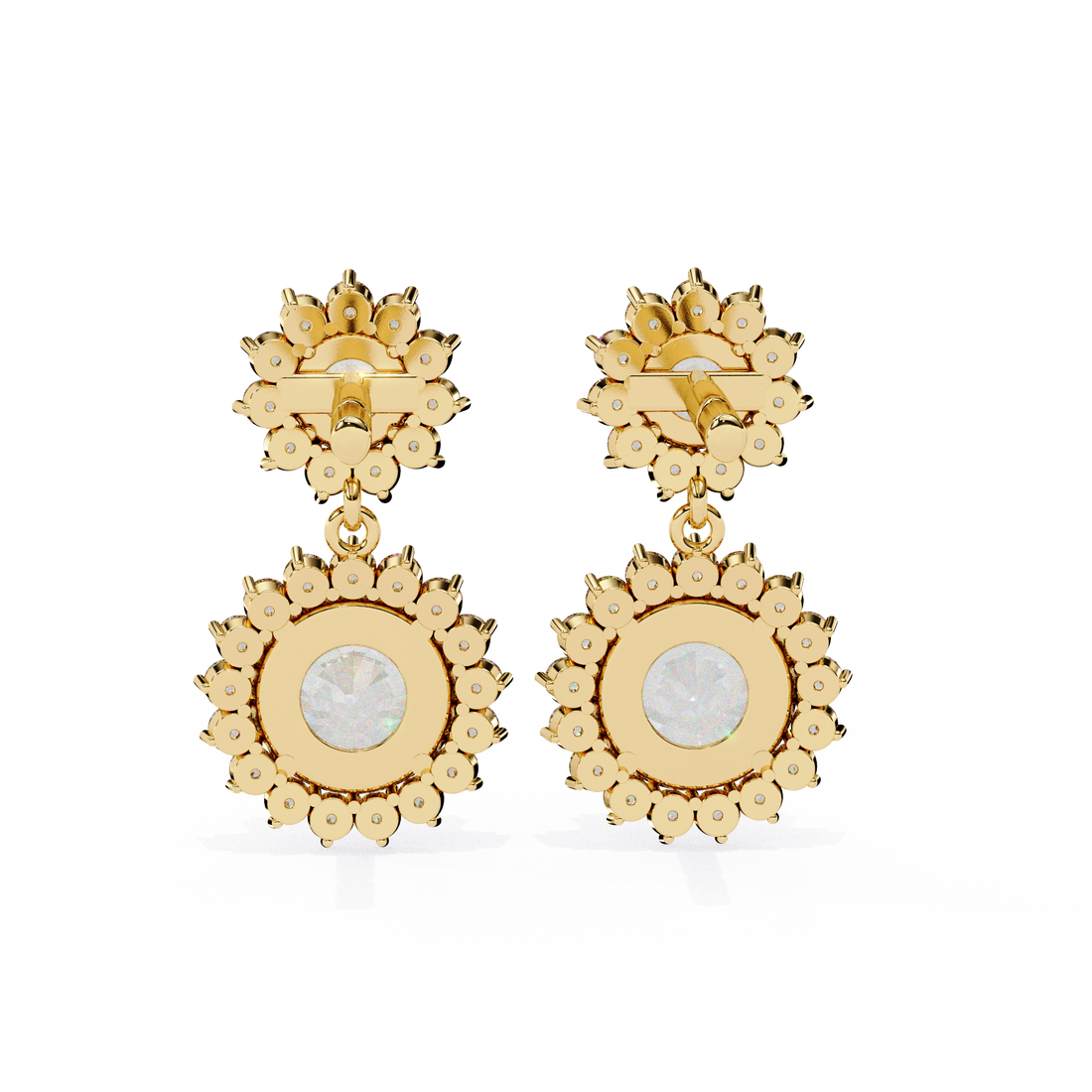 Unique 18K GOLD EARRING WITH LAB-GROWN DIAMOND.