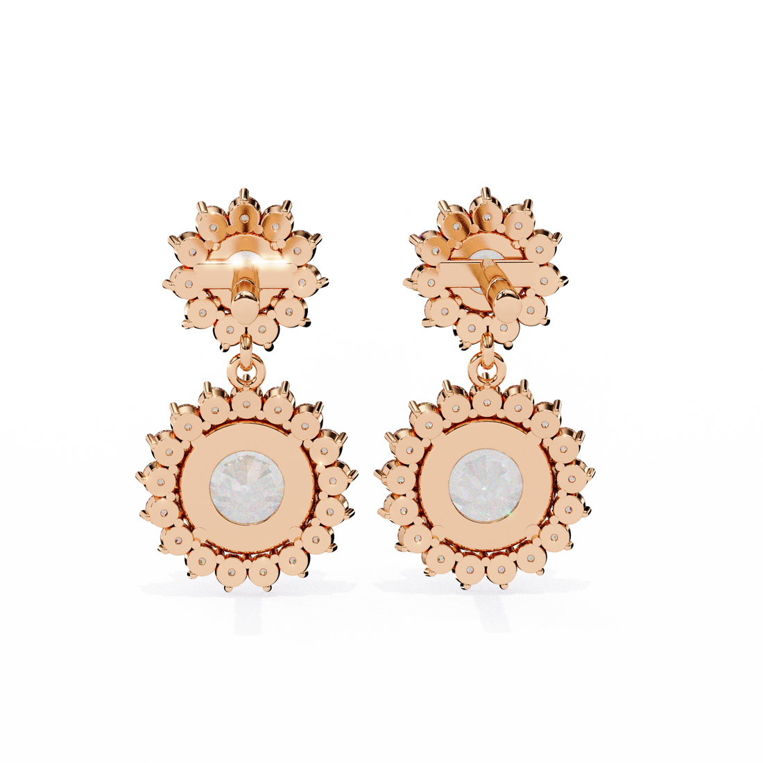 Unique 18K GOLD EARRING WITH LAB-GROWN DIAMOND.
