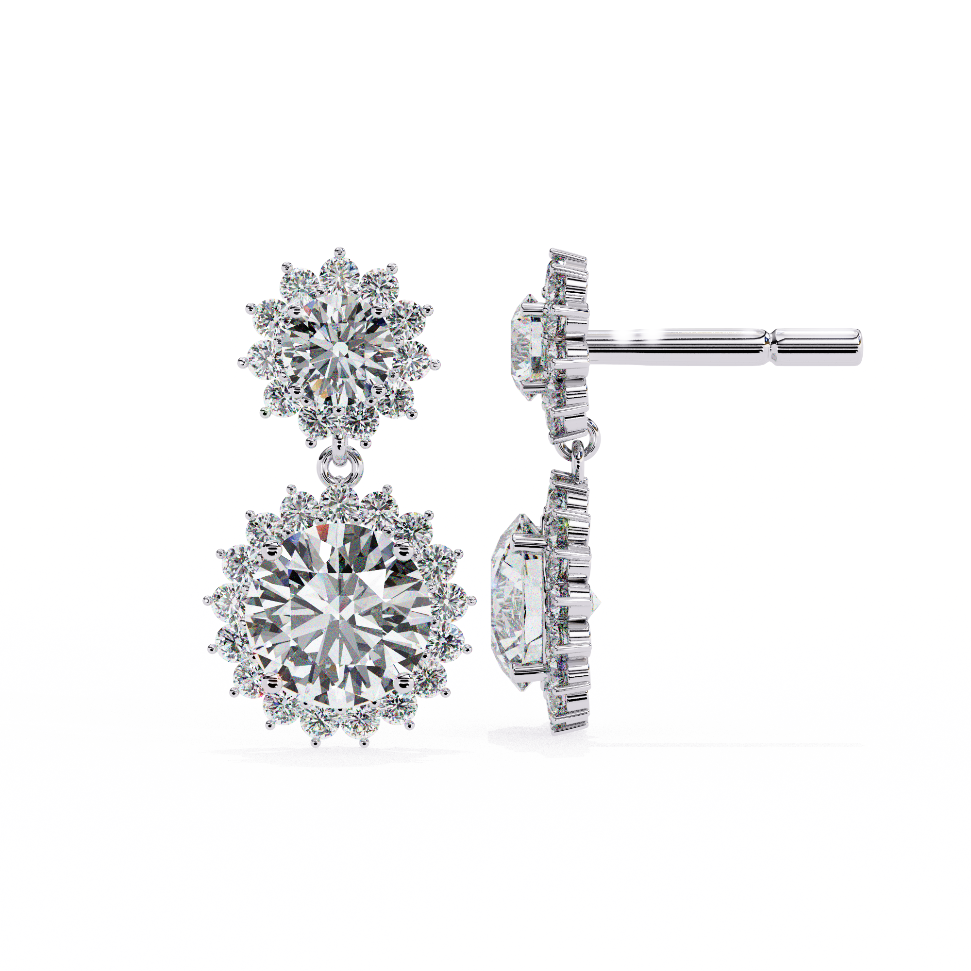Unique 18K GOLD EARRING WITH LAB-GROWN DIAMOND.