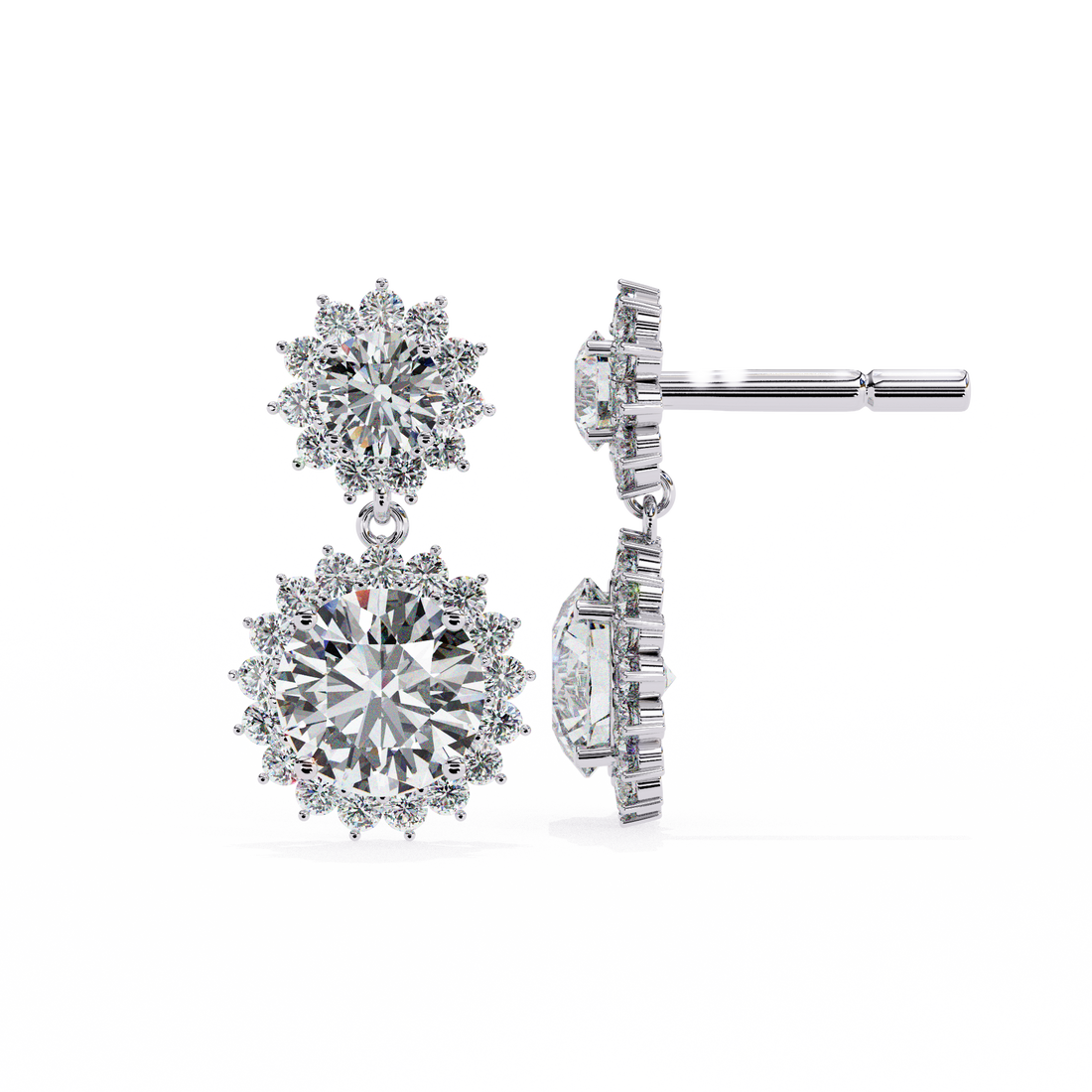 Unique 18K GOLD EARRING WITH LAB-GROWN DIAMOND.