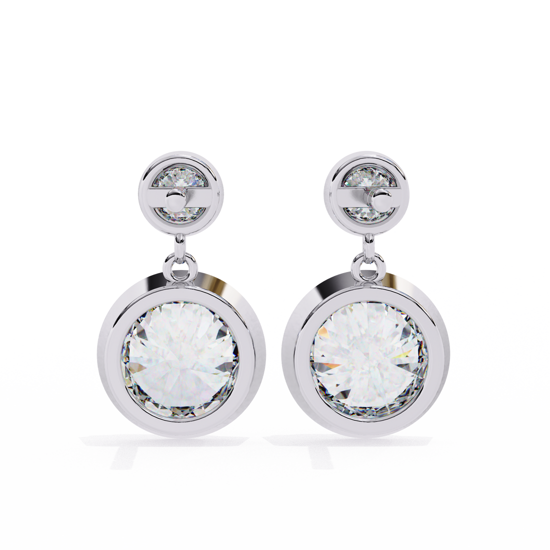 Unique 18K GOLD EARRING WITH LAB-GROWN DIAMOND.