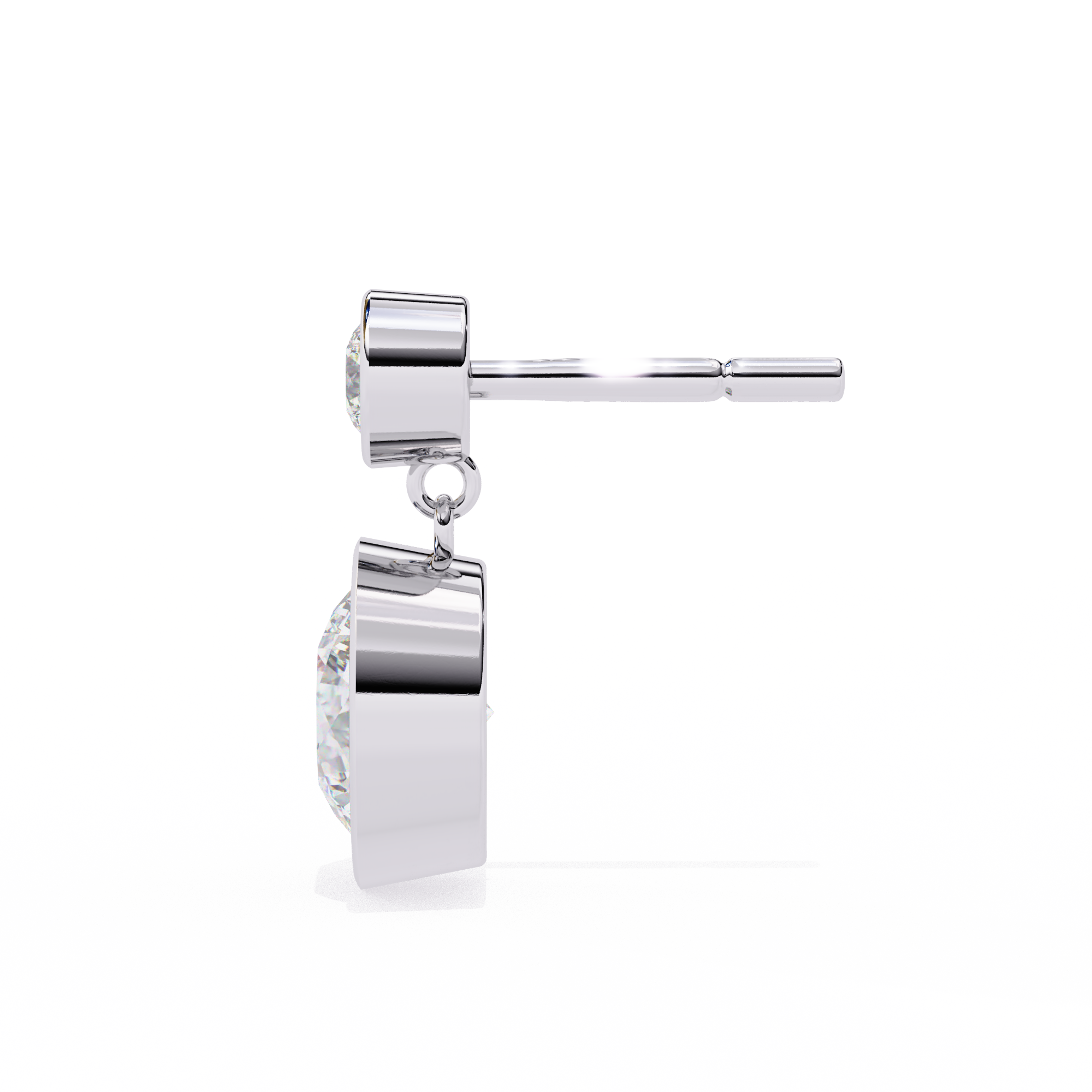 Unique 18K GOLD EARRING WITH LAB-GROWN DIAMOND.