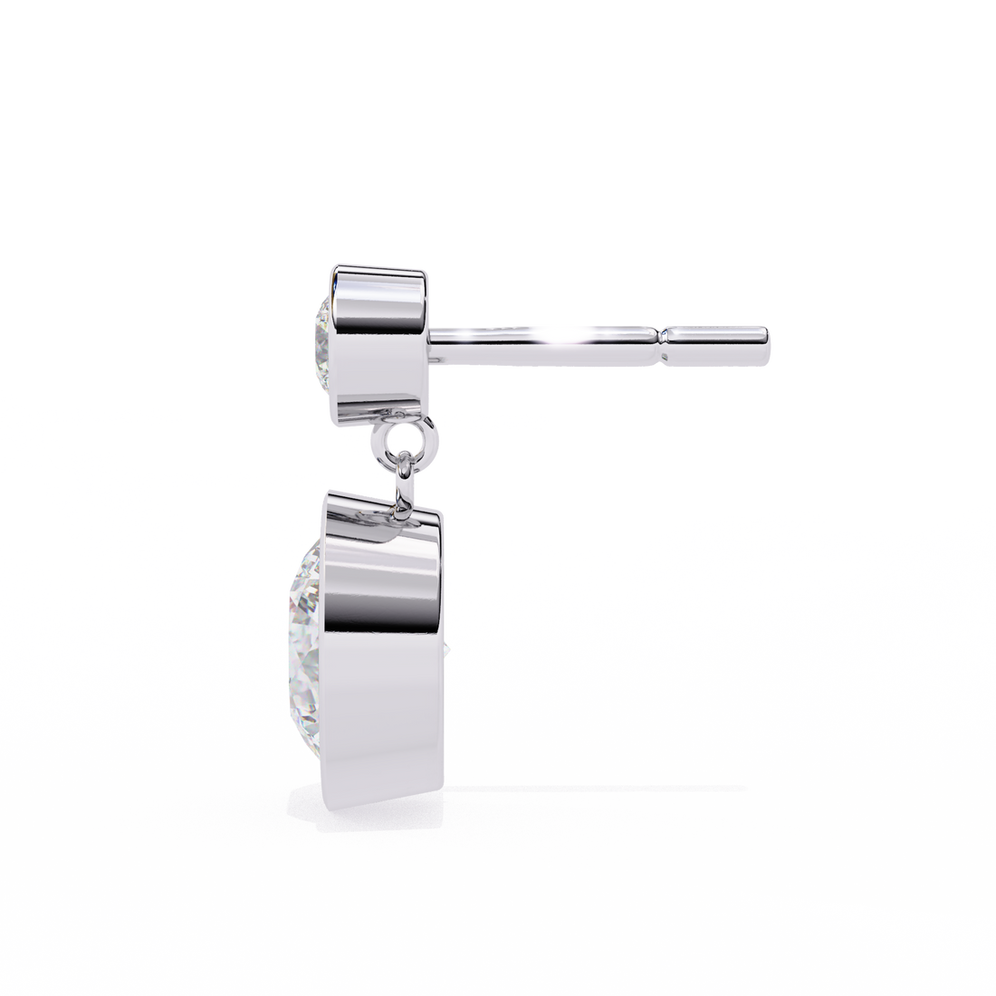 Unique 18K GOLD EARRING WITH LAB-GROWN DIAMOND.
