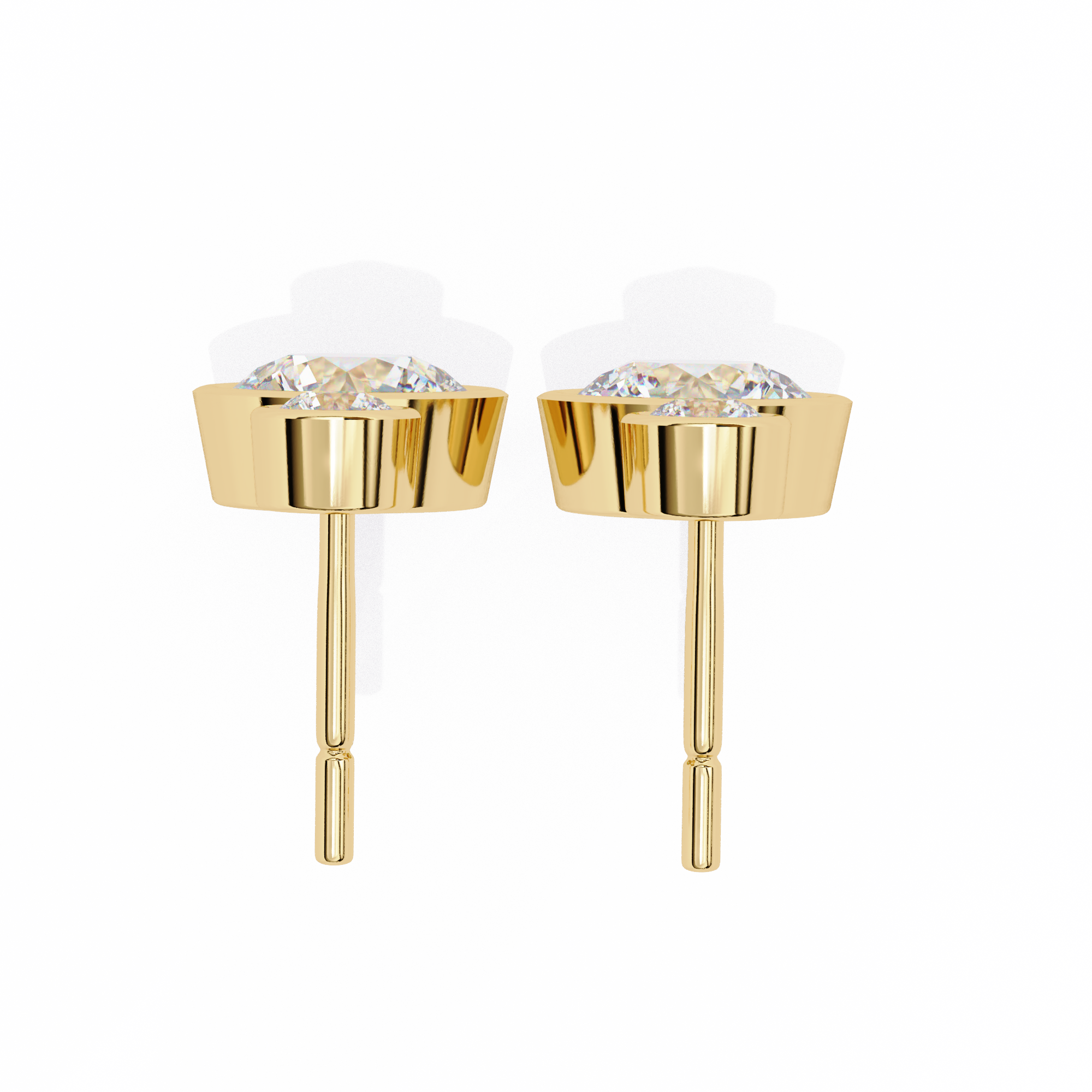 Unique 18K GOLD EARRING WITH LAB-GROWN DIAMOND.